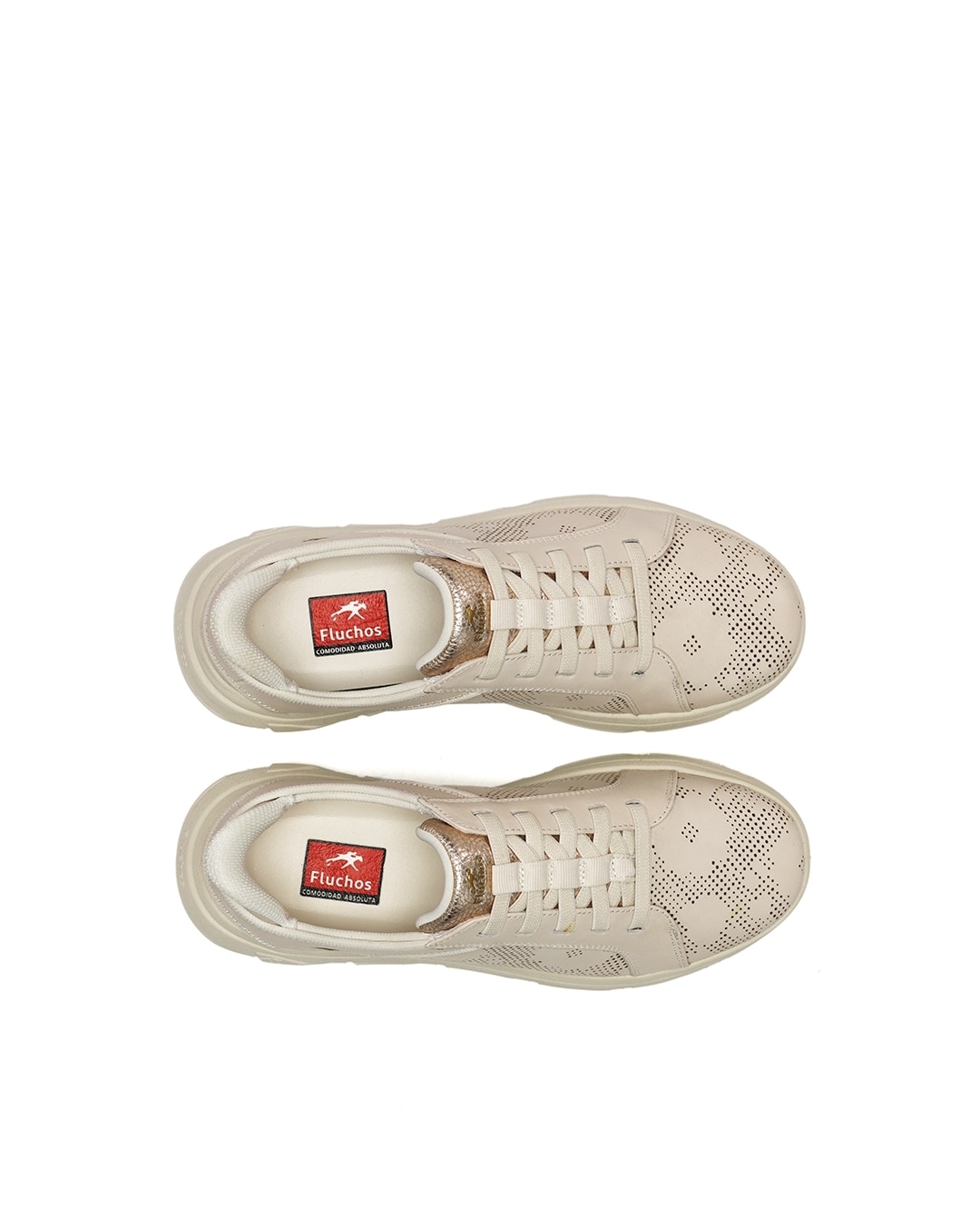 Sapatos de Cordões Fabricados em Pele Branco-5