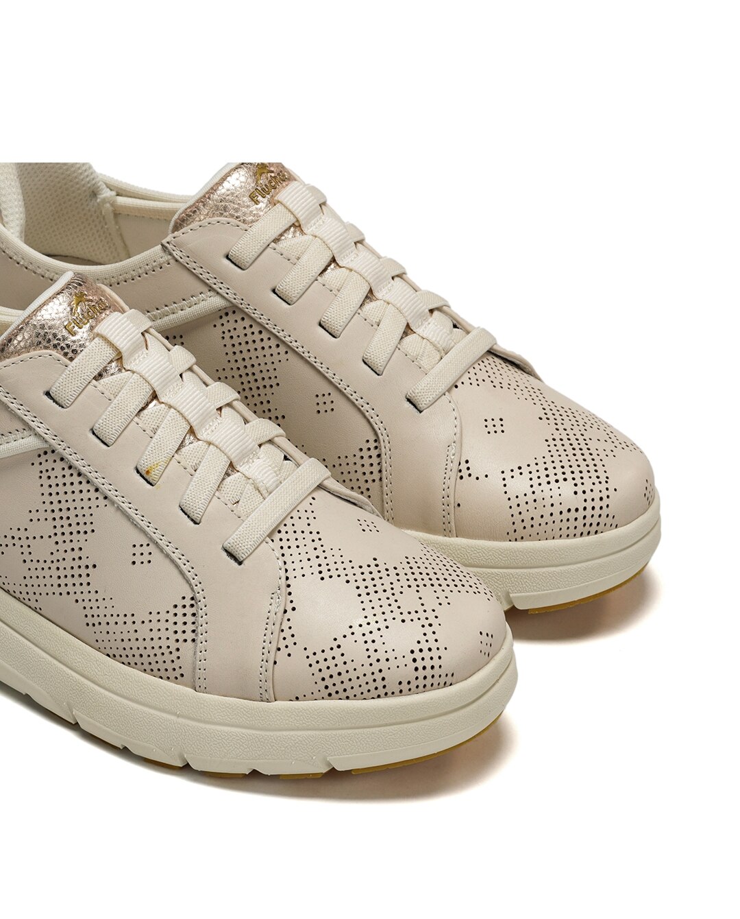 Sapatos de Cordões Fabricados em Pele Branco-6