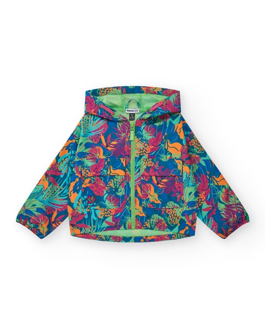 Imagem 0 de Corta-vento Infantil Estampado com Capuz e Fecho Zip