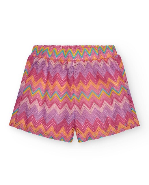 Imagem 0 de Short Infantil com Estampado Zigzag e Cintura Elástica
