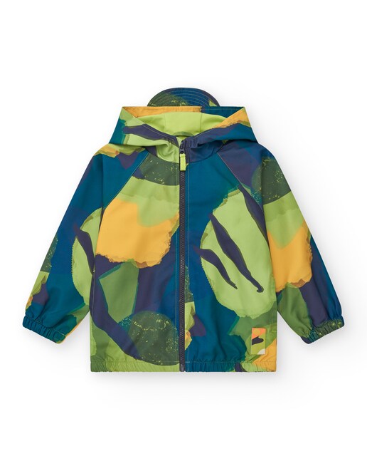Imagem 0 de Corta-vento Infantil Estampado com Capuz e Fecho Zip