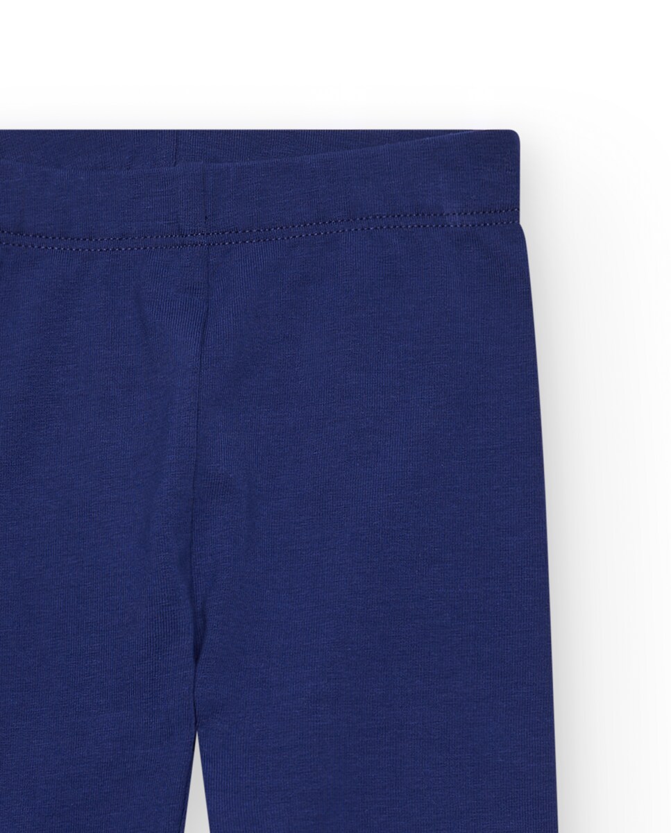 Leggings para Bebé com Cintura Elástica e Estampado Posicional Azul-marinho-4