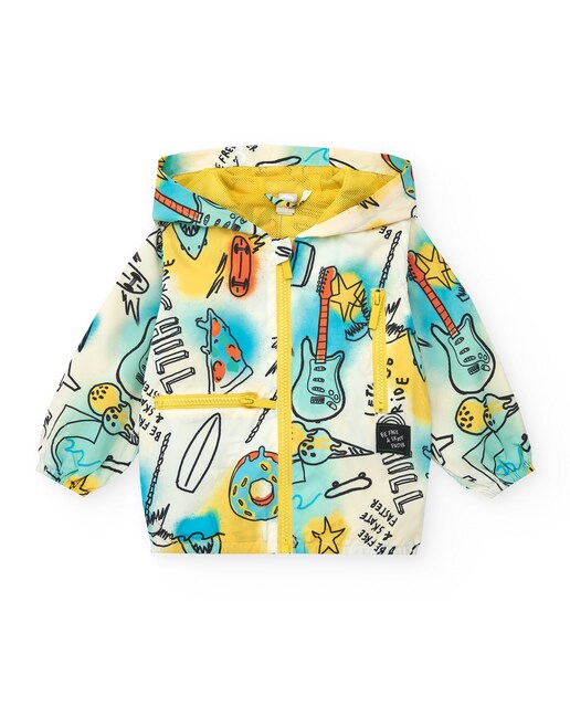 Imagem 0 de Impermeável Infantil Estampado com Capuz e Fecho Zip