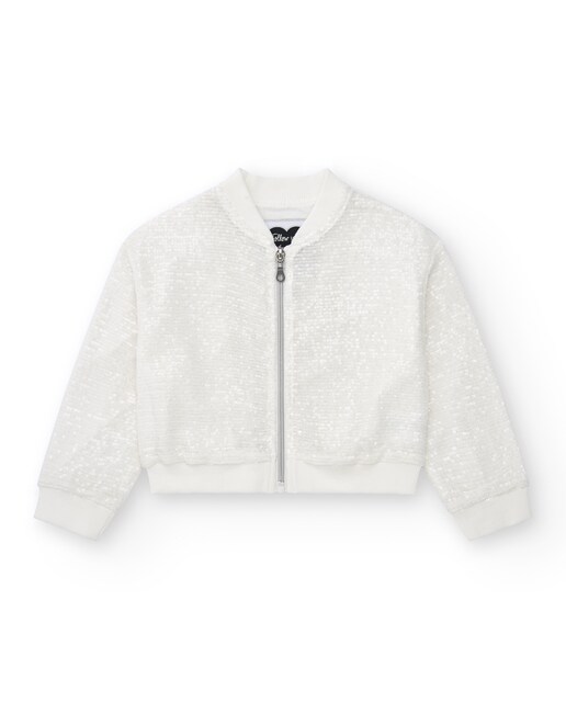 Imagem 0 de Casaco Bomber com Lantejoulas e Fecho Zip Frontal