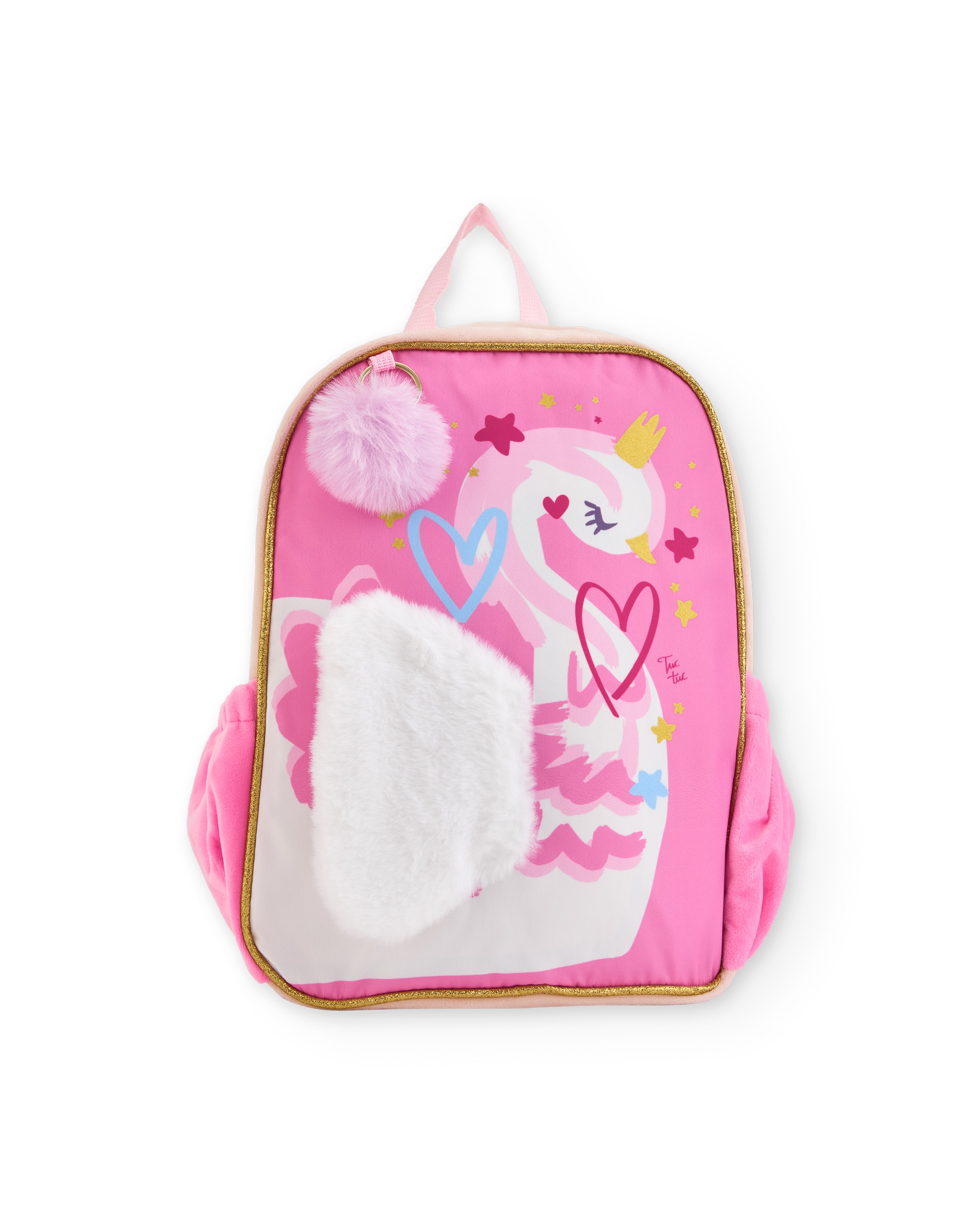 Imagem 0 de Mochila em Rosa com Estampado de Cisne