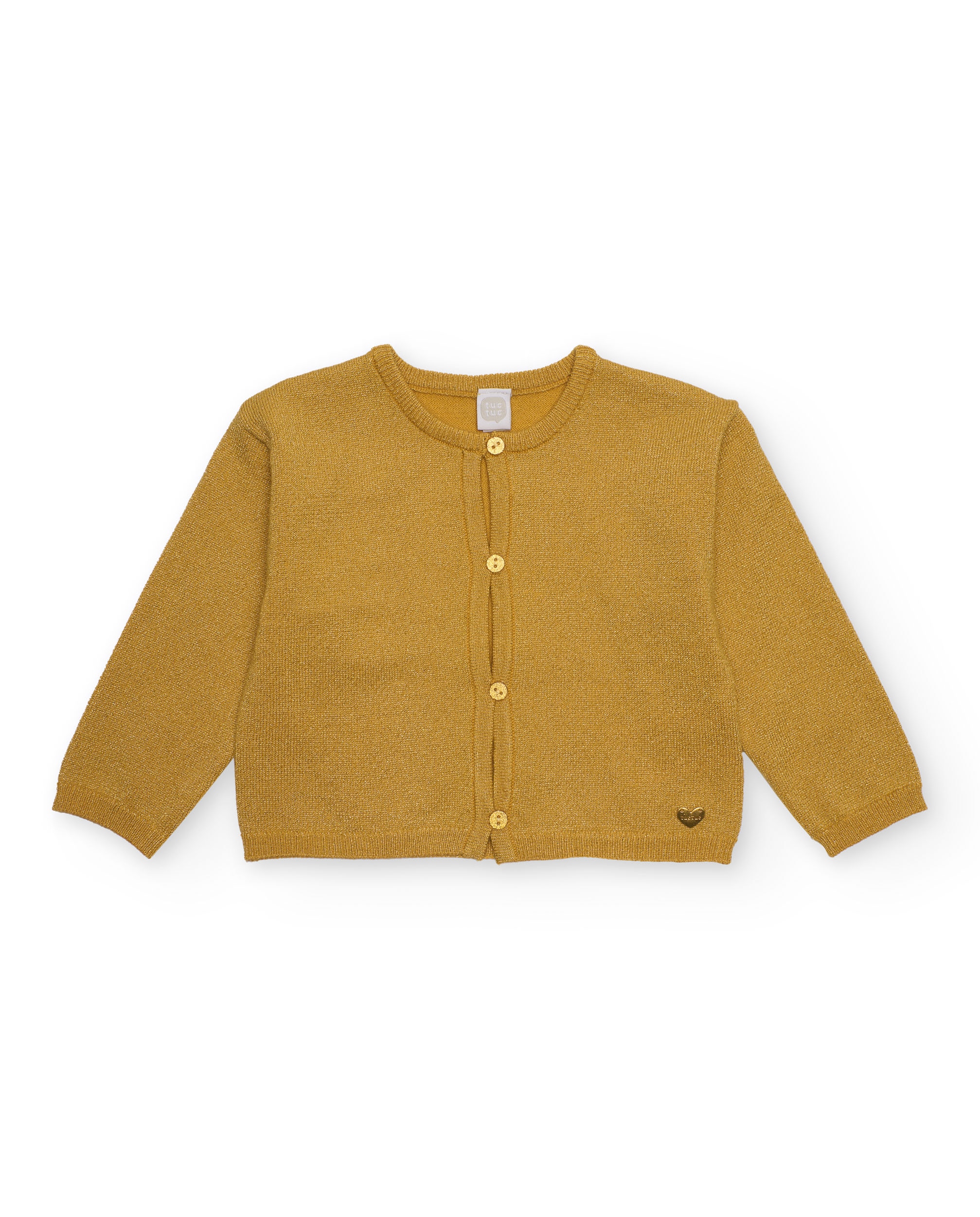 Imagem 0 de Cardigan para Bebé em Malha Dourada Brilhante