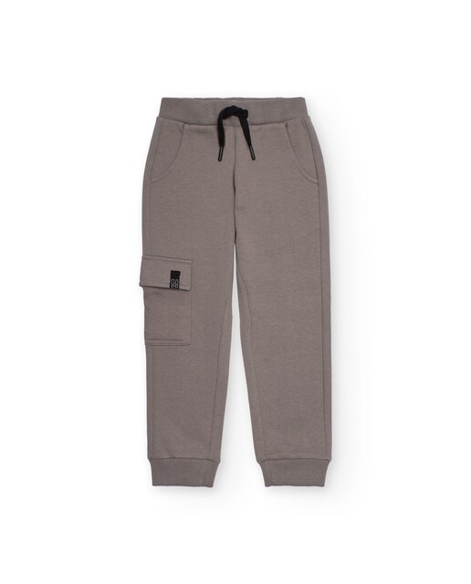 Imagem 0 de Calças Jogger Infantil em Cinzento com Bolso Lateral