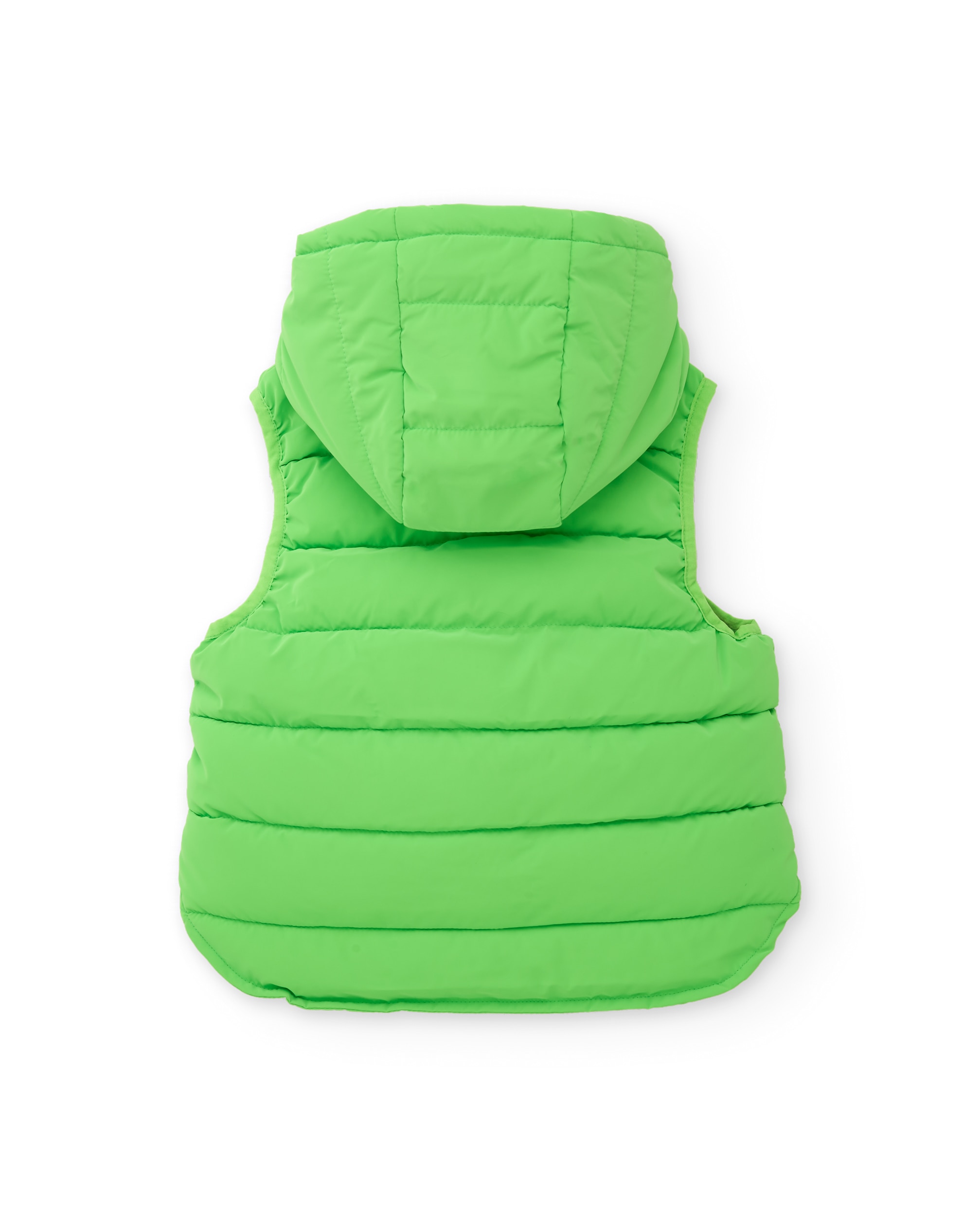 Colete Acolchoado Infantil em Verde com Capuz Verde-2