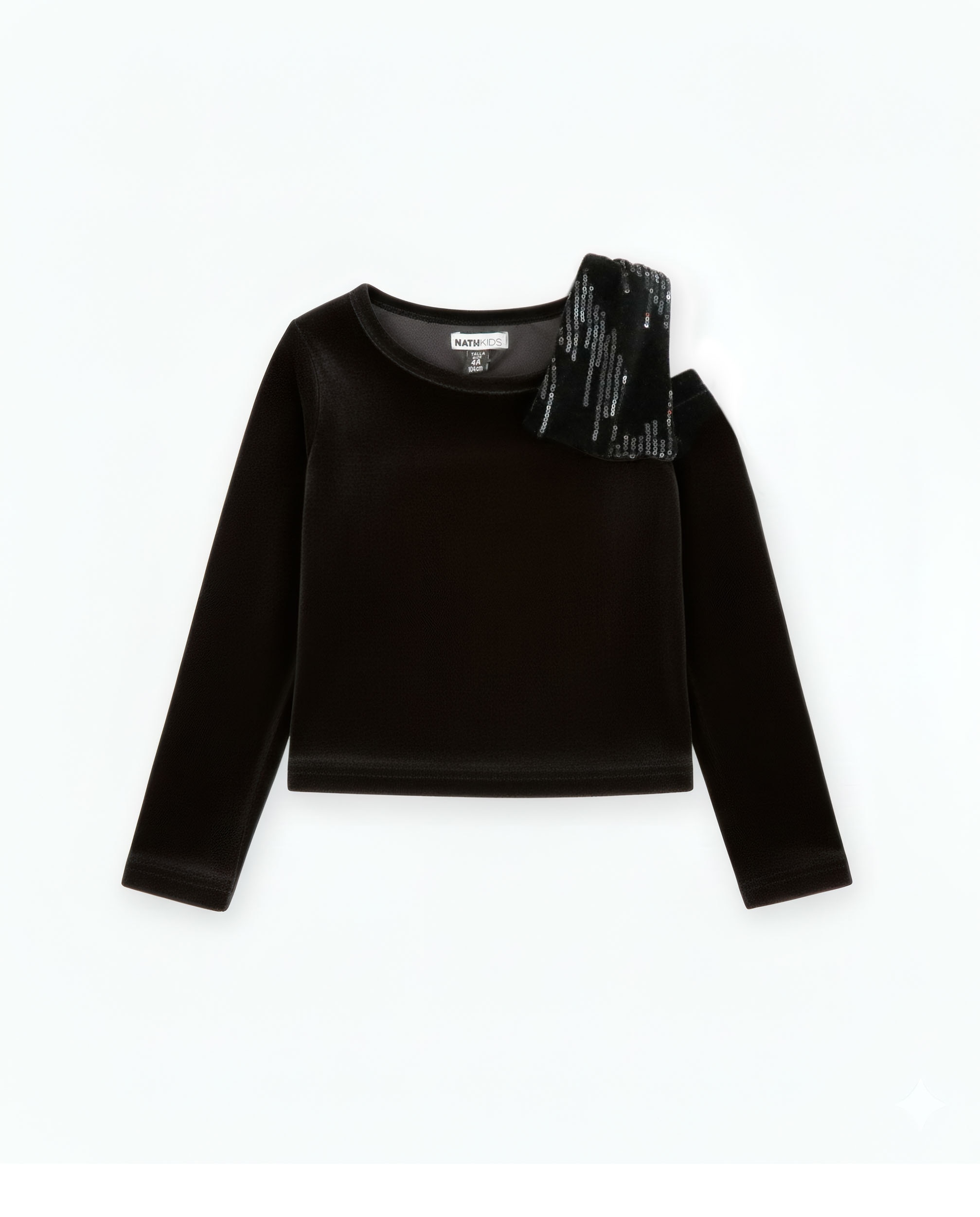 Imagem 0 de Blusa em Veludo com Lantejoulas no Ombro