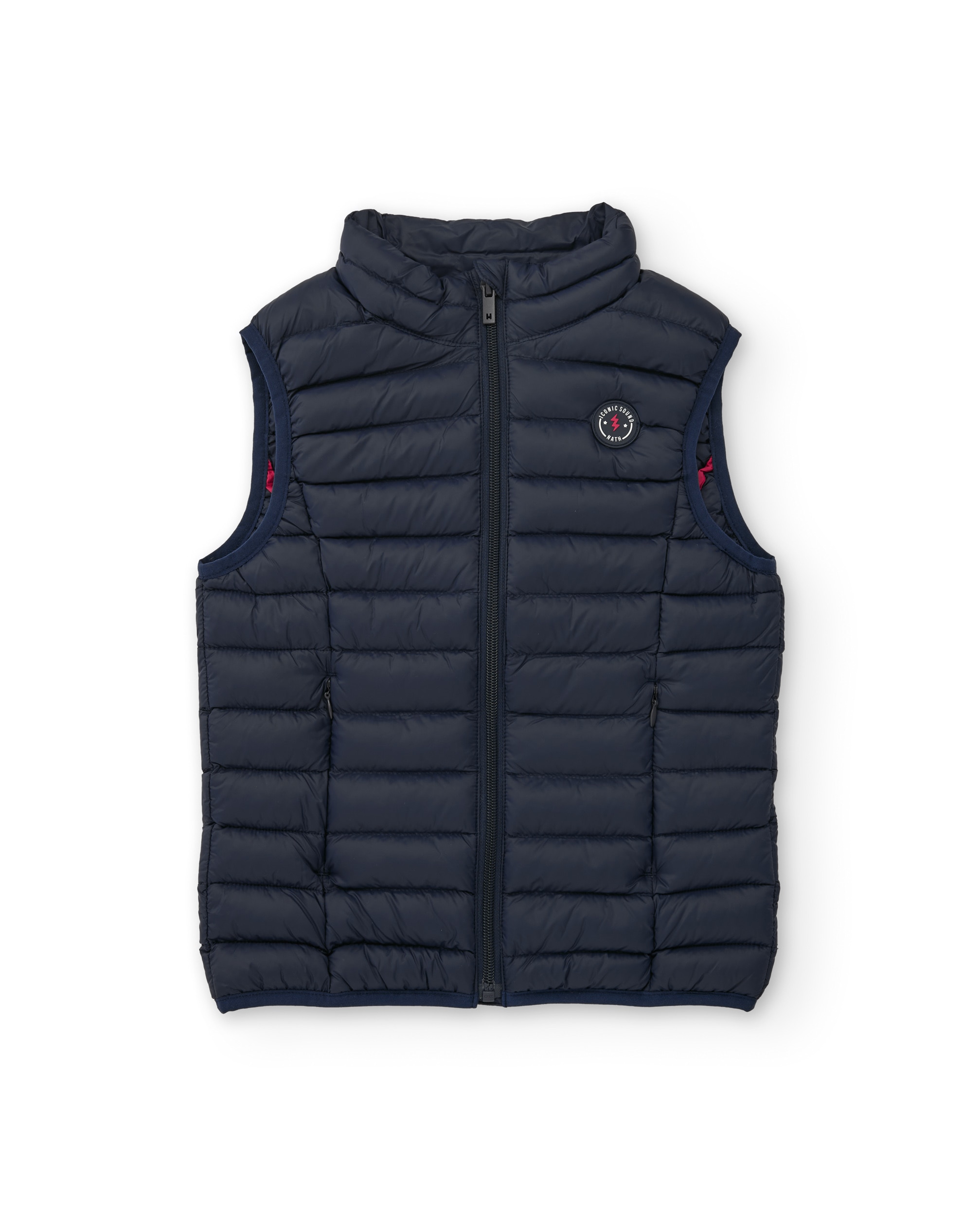 Imagem 0 de Colete Acolchoado em Azul-marinho com Fecho Zip Frontal