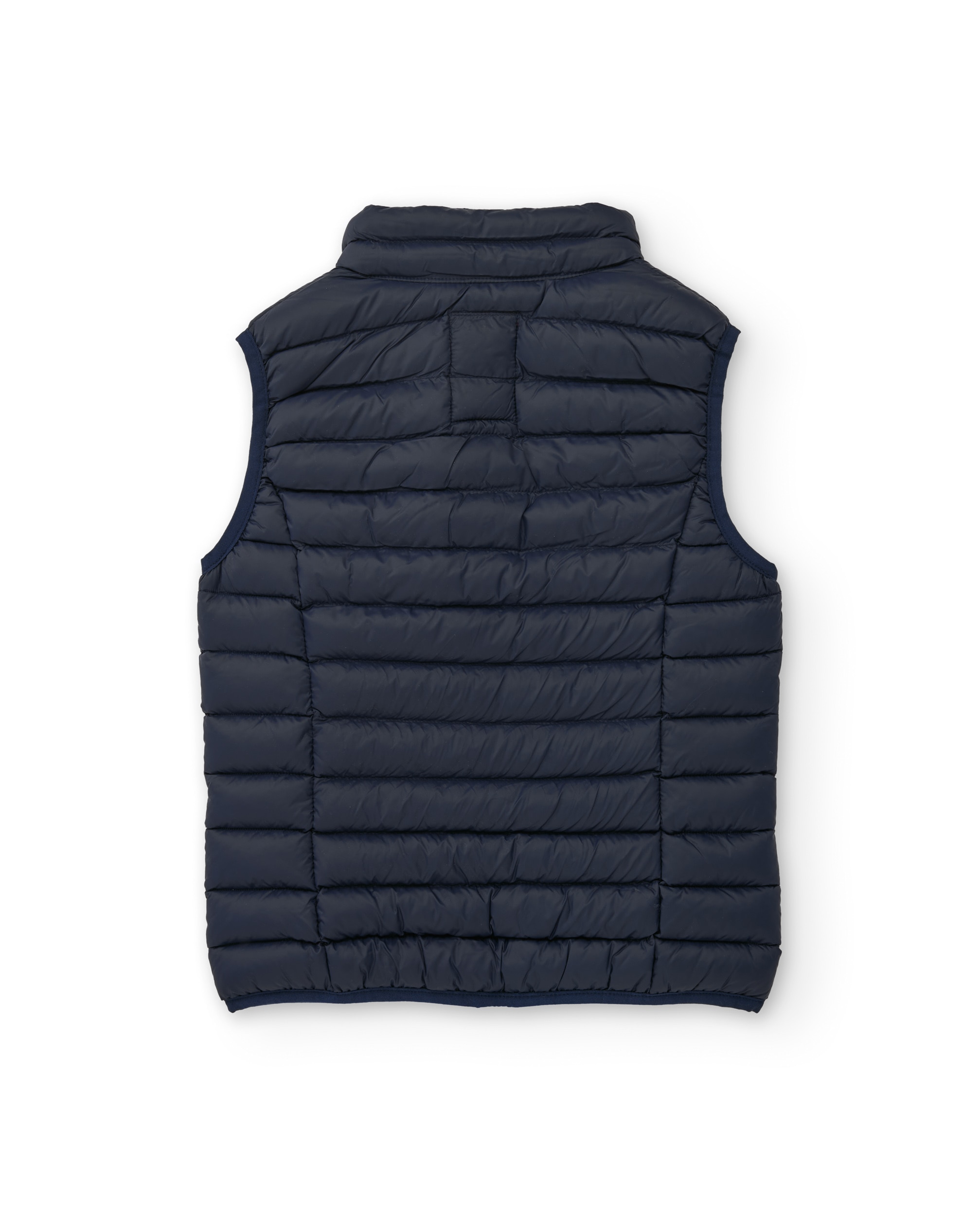 Colete Acolchoado em Azul-marinho com Fecho Zip Frontal Azul-marinho-2