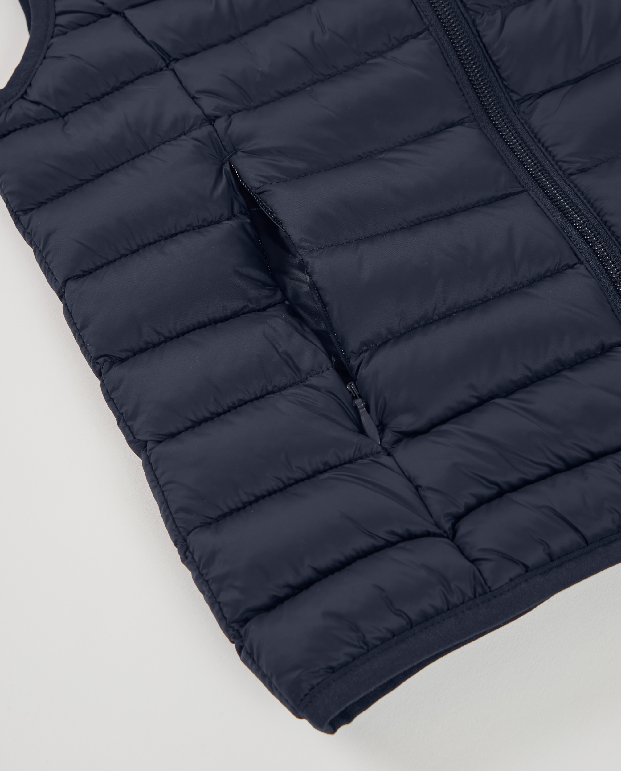 Colete Acolchoado em Azul-marinho com Fecho Zip Frontal Azul-marinho-4