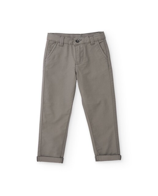 Imagem 0 de Calças para Bebé em Cinzento com Bolsos e Dobra na Bainha