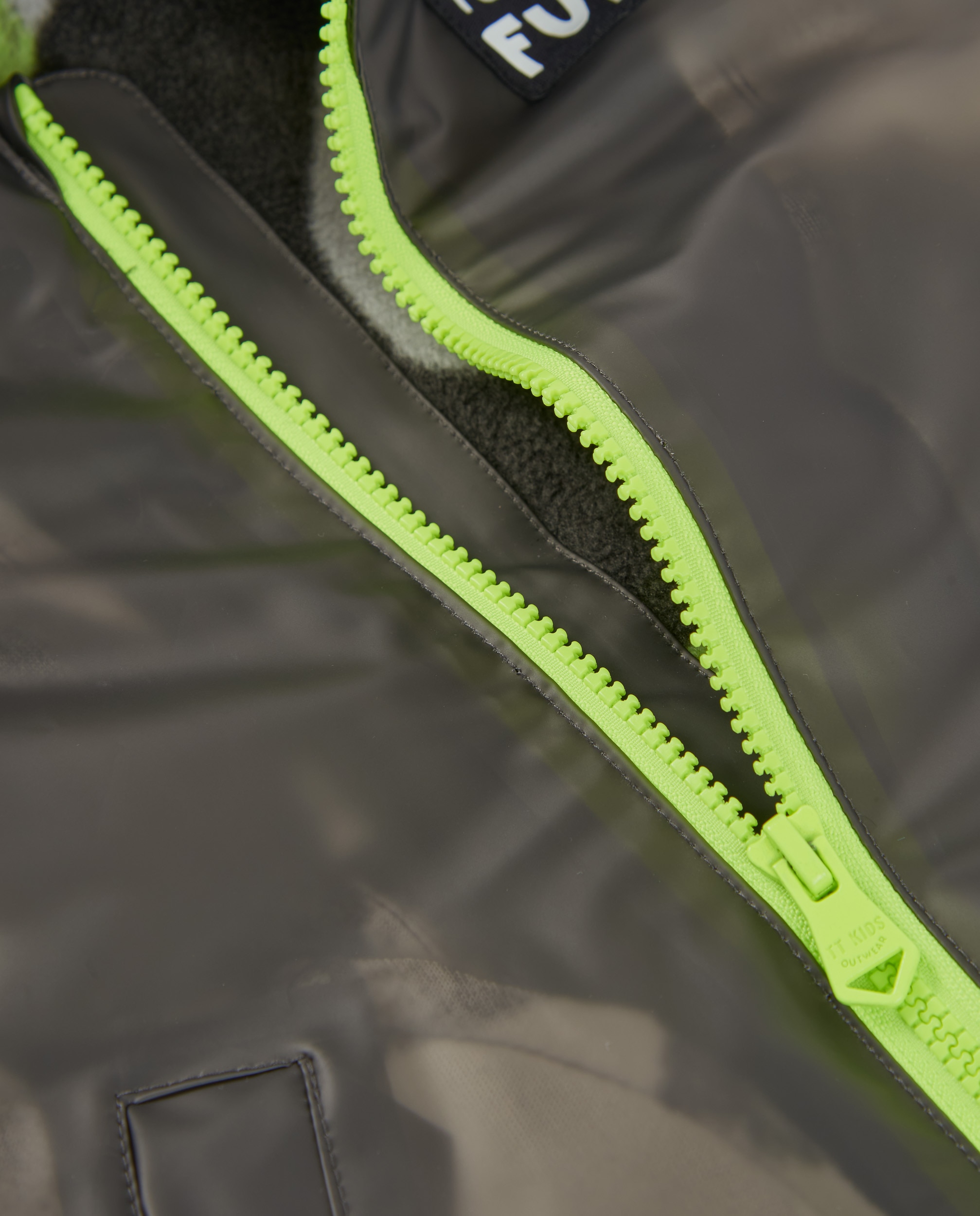 Impermeável para Bebé com Capuz em Preto e Verde Cinzento-escuro-3