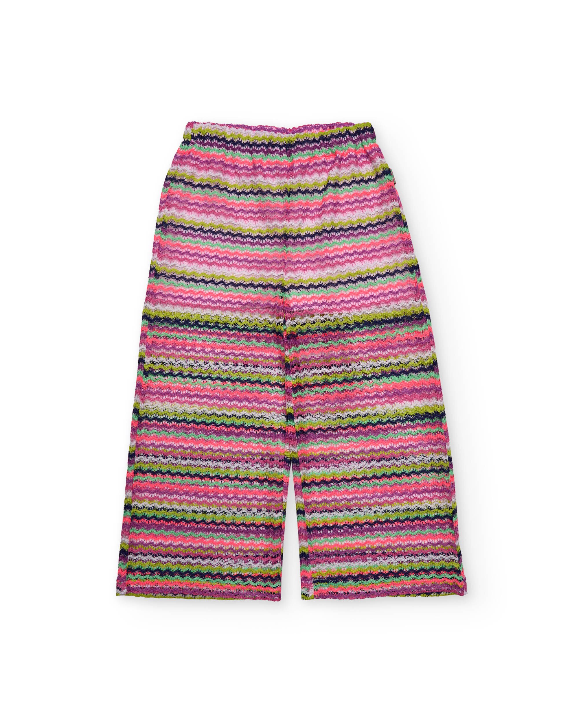 Calças de Malha e Estampado em Zig Zag Tuc tuc Rosa-2