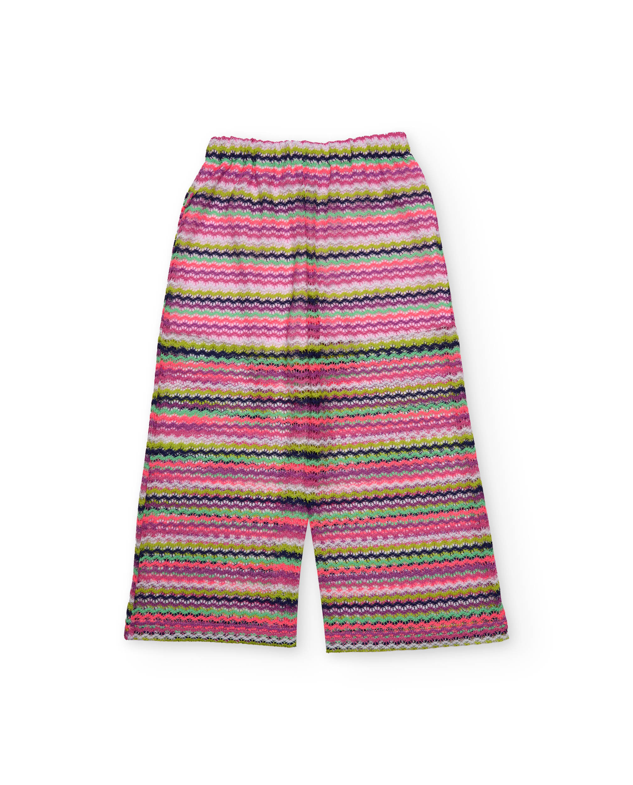 Calças de Malha e Estampado em Zig Zag Tuc tuc Rosa-3