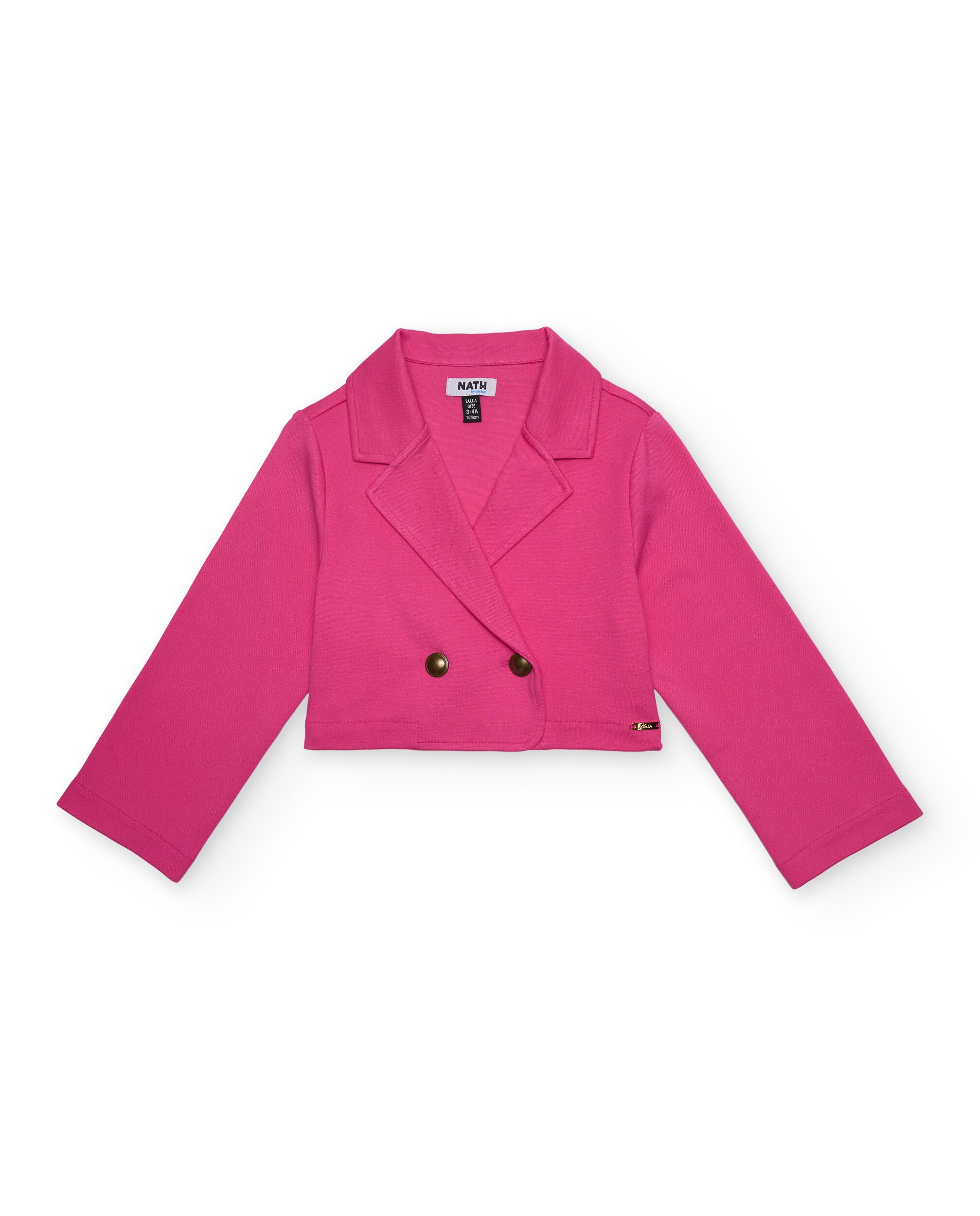 Blazer Infantil de Malha com Design Cruzado Tuc tuc Fúcsia-2