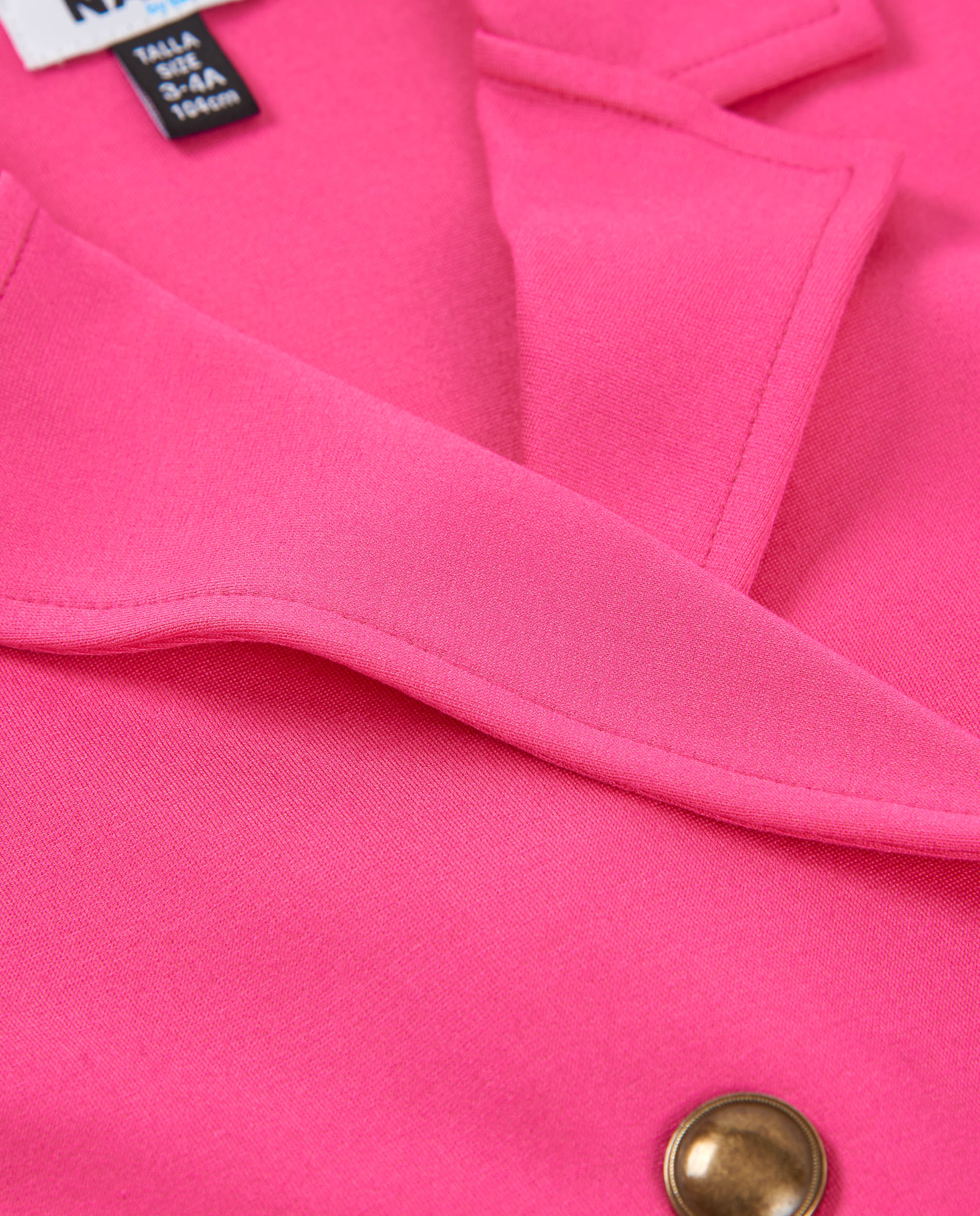 Blazer Infantil de Malha com Design Cruzado Tuc tuc Fúcsia-4