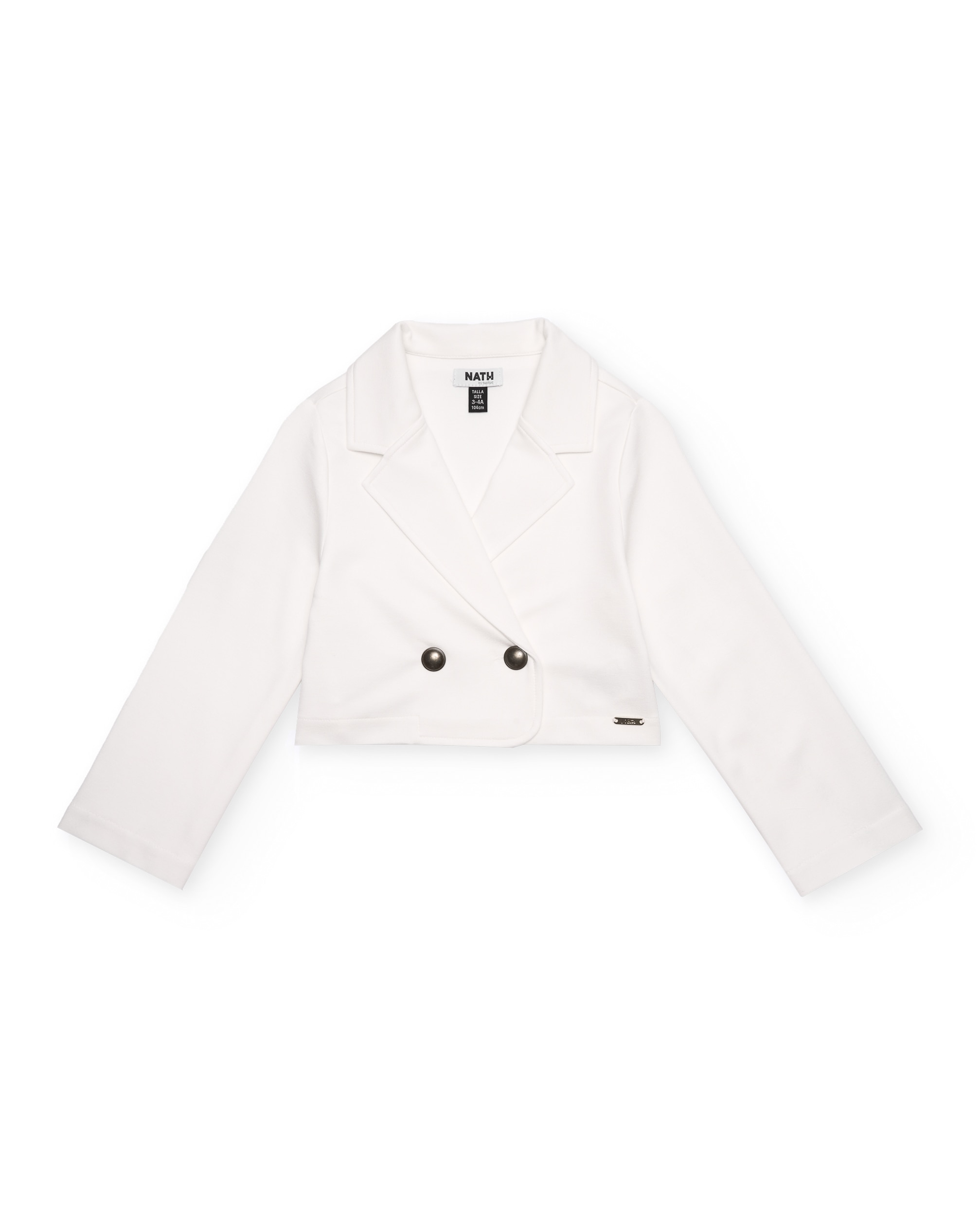 Blazer Infantil de Malha com Botões Metálicos Tuc tuc Branco-2