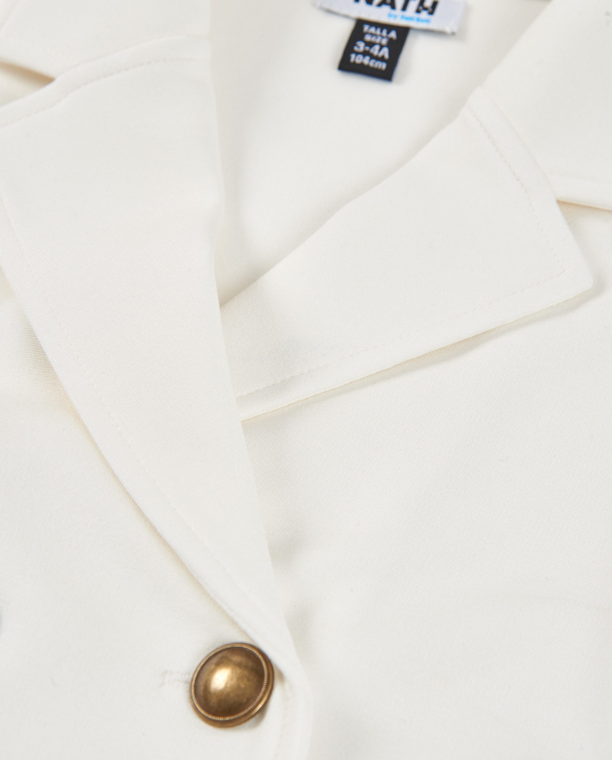 Blazer Infantil de Malha com Botões Metálicos Tuc tuc Branco-4