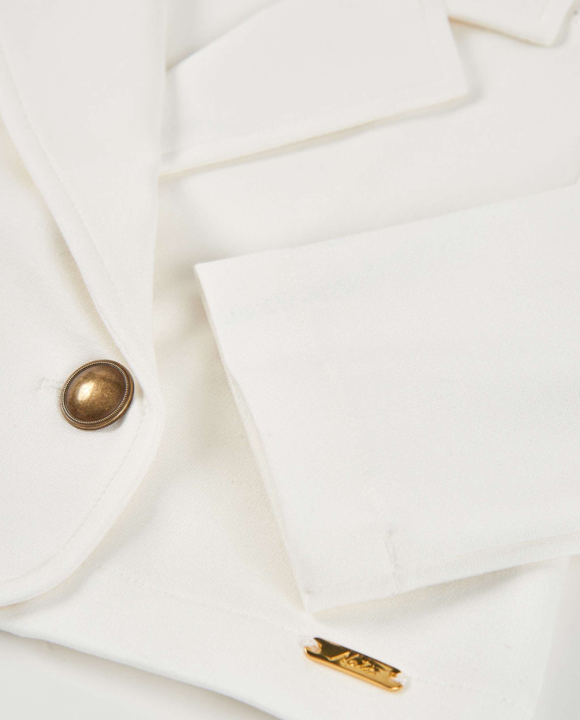Blazer Infantil de Malha com Botões Metálicos Tuc tuc Branco-5