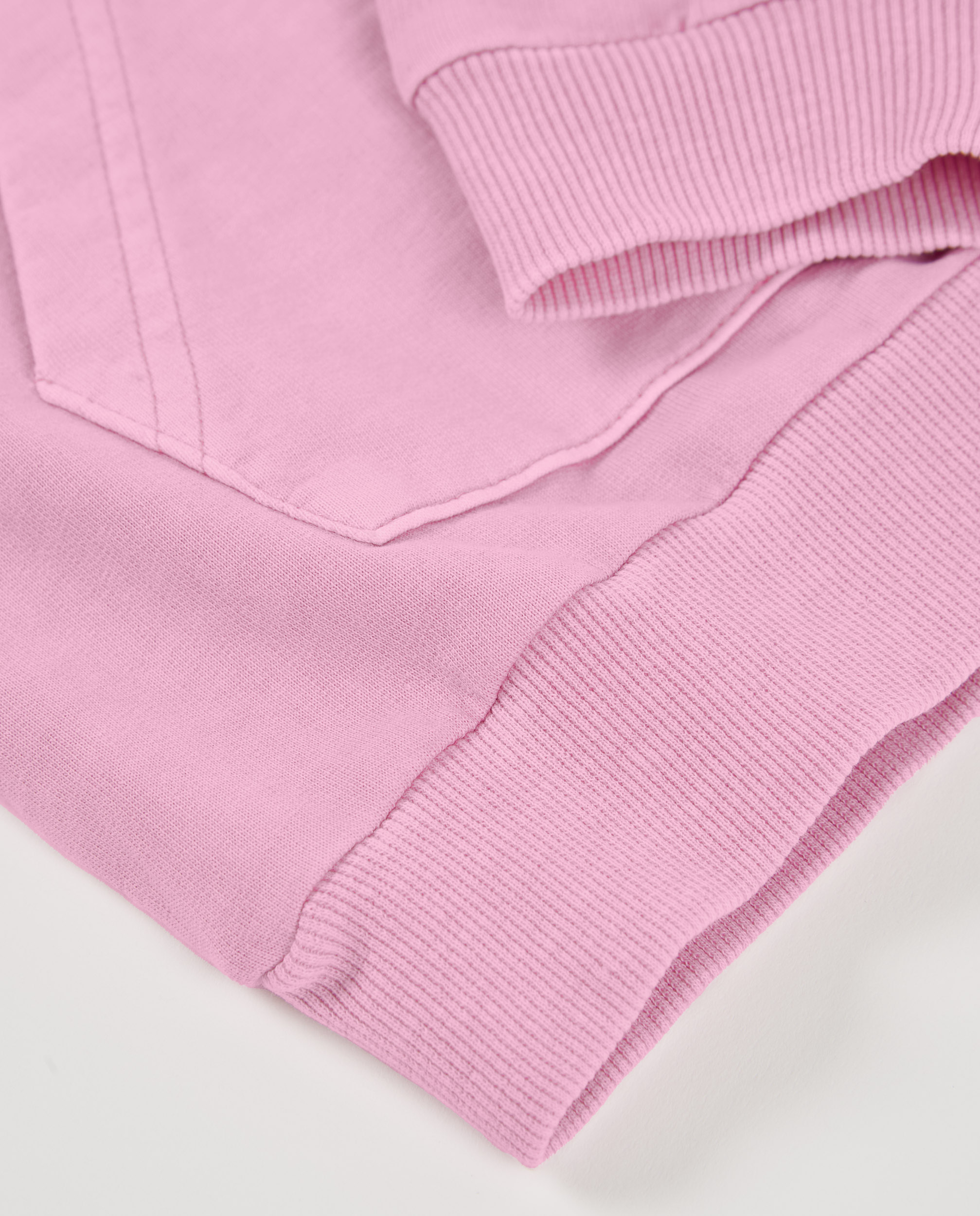 Sweat Infantil de Malha com Bolso Canguru Rosa-claro-4