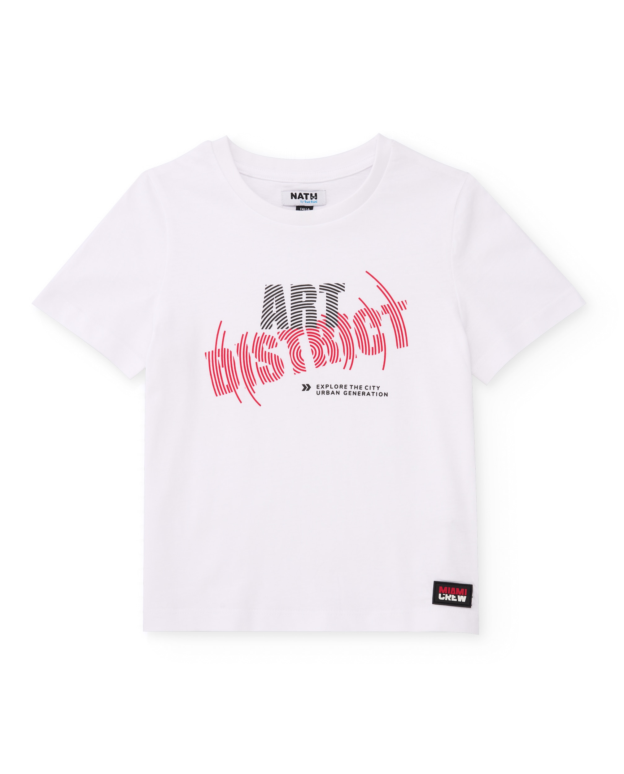 T-shirt Infantil de Malha com Estampado Frontal Tuc tuc Branco-2