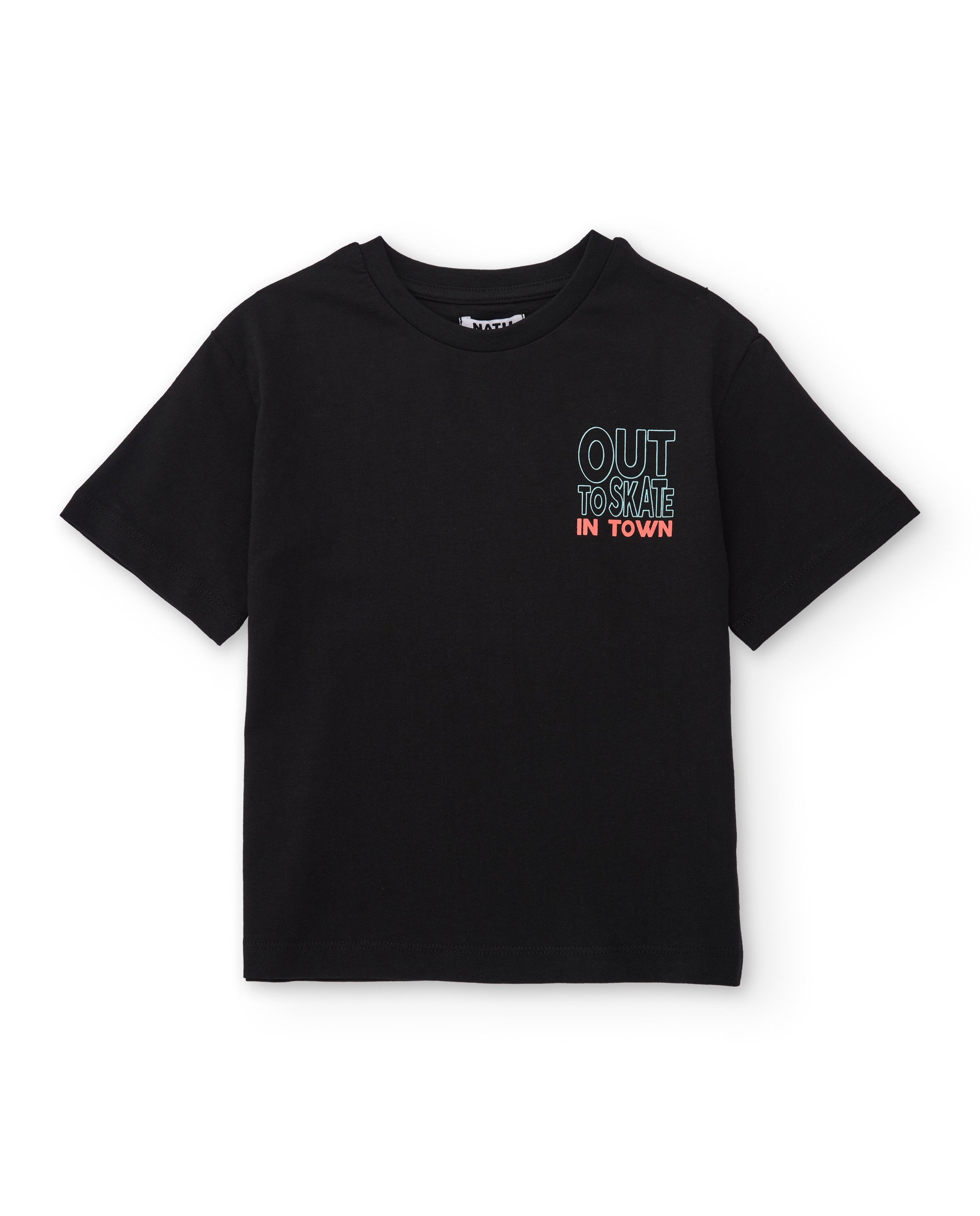 T-shirt Infantil de Malha com Estilo Urbano Tuc tuc Preto-3