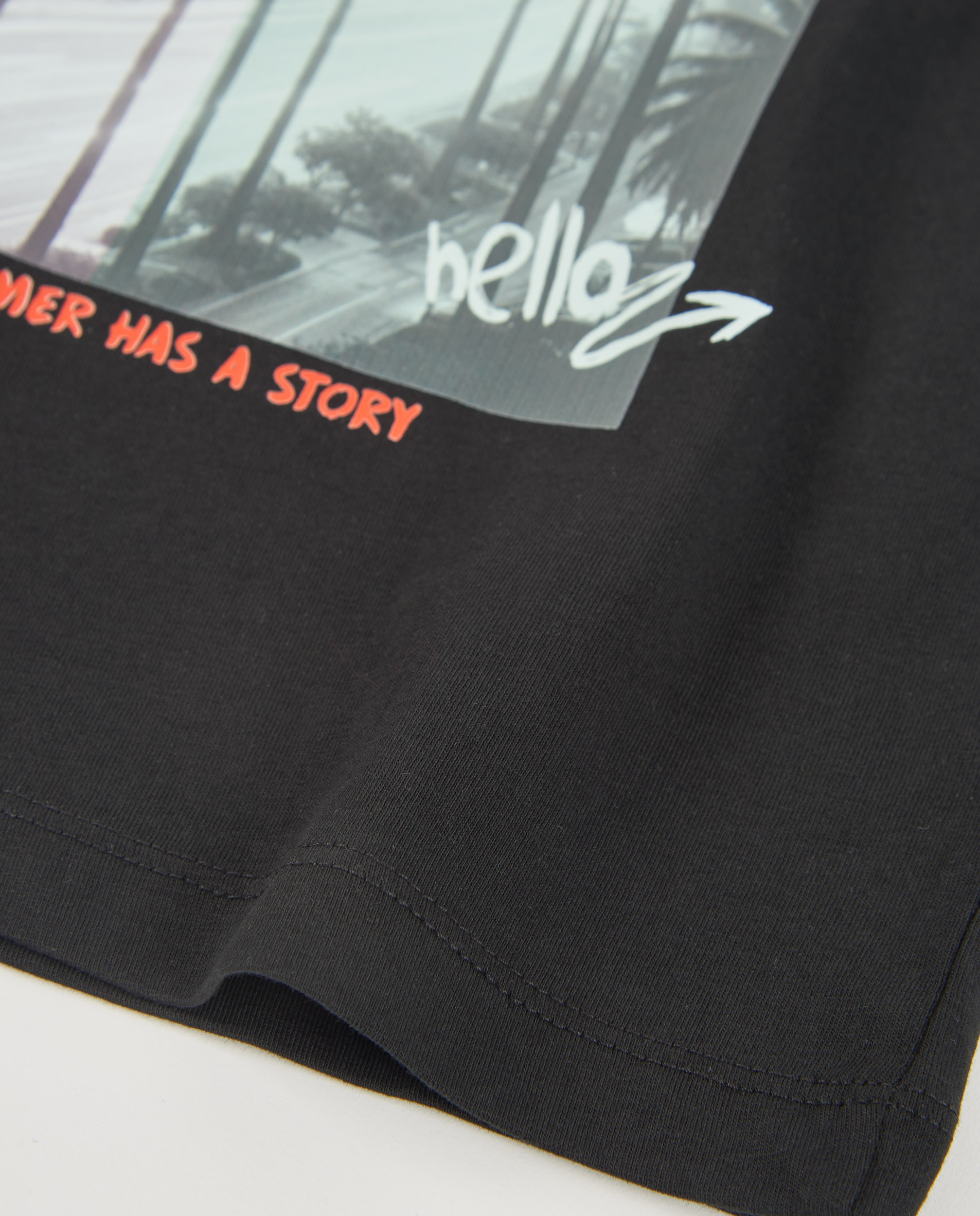 T-shirt Infantil de Malha com Estilo Urbano Tuc tuc Preto-6