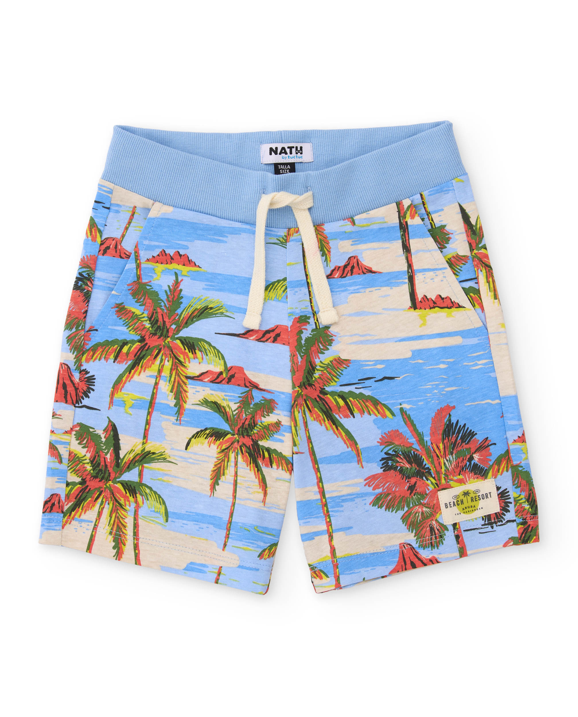 Imagem 0 de Bermudas Infantil de Malha com Estampado de Palmeiras