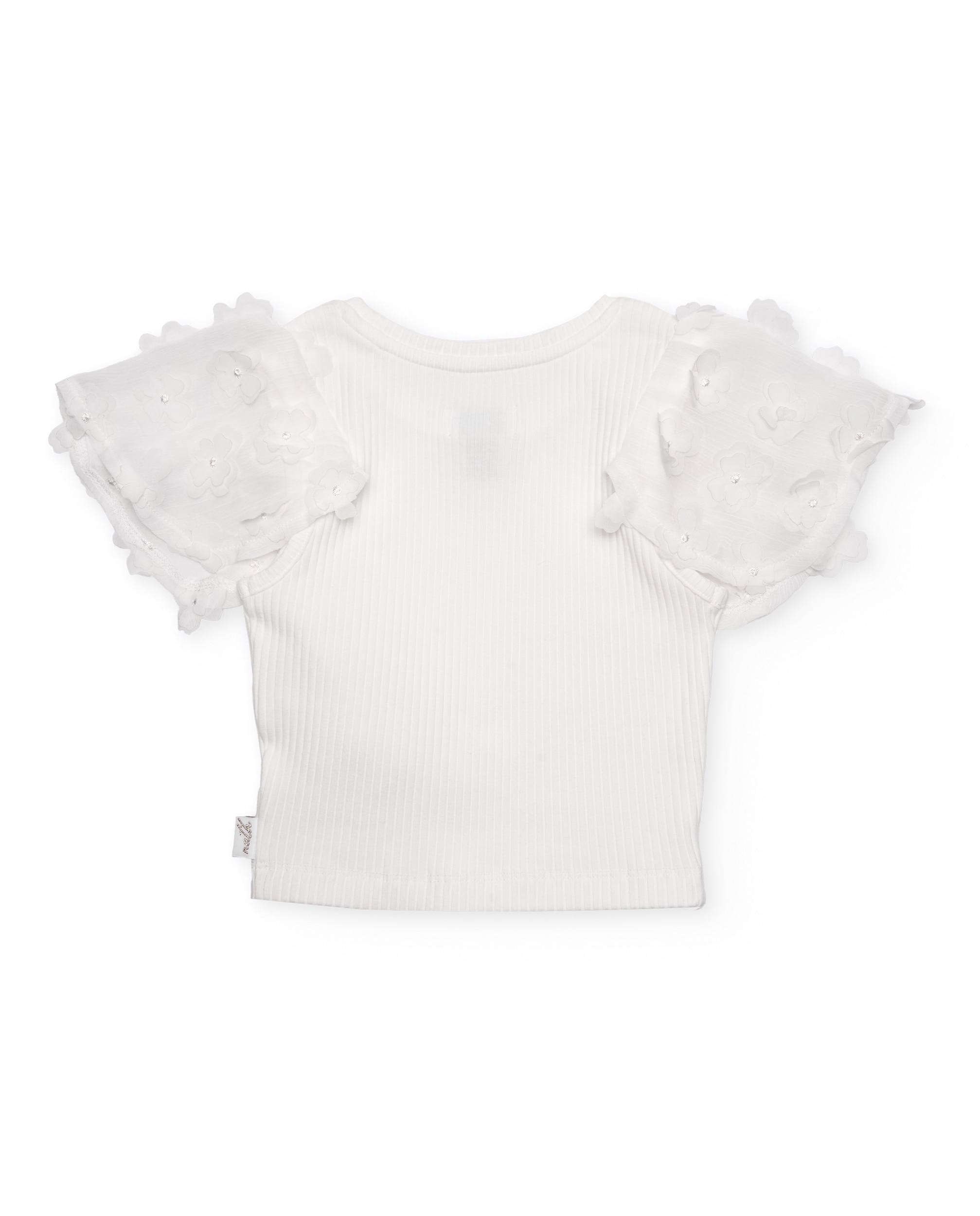 T-shirt Infantil de Malha com Mangas Abalonadas Tuc tuc Branco-3