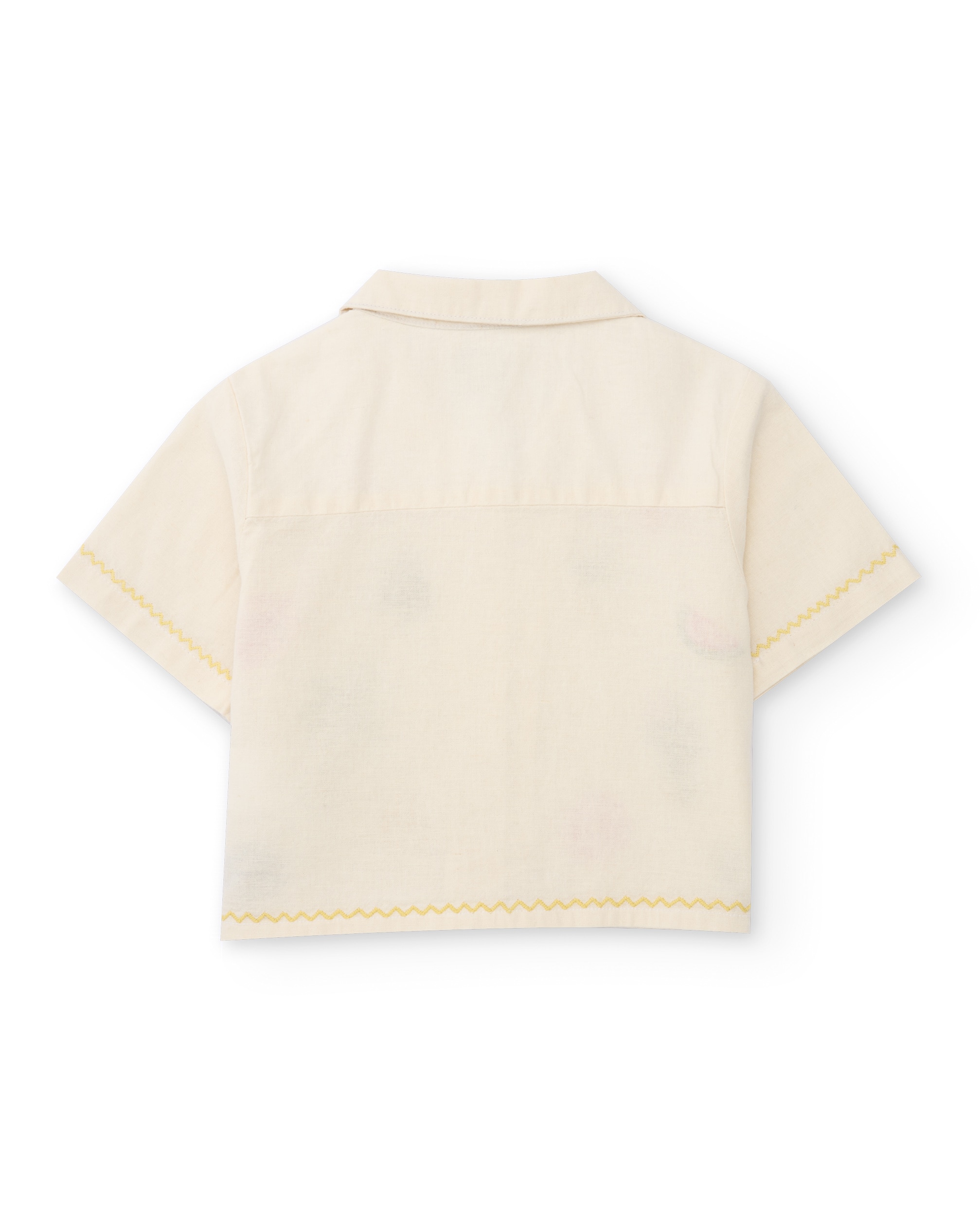 Camisa Infantil de Plana com Bordados Coloridos Tuc tuc Branco-3