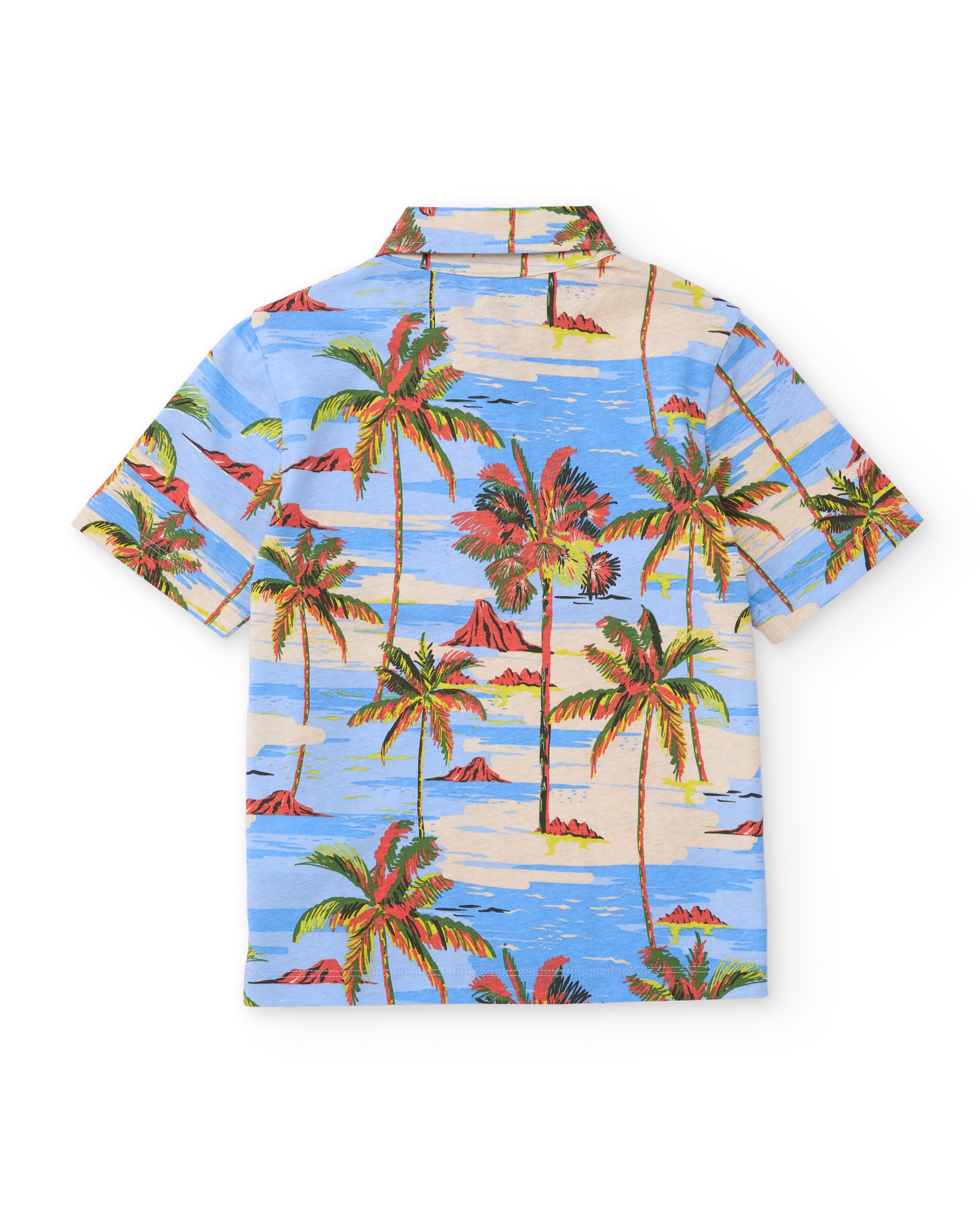 T-shirt Infantil de Malha com Estampado Tropical Tuc tuc Azul-claro-3