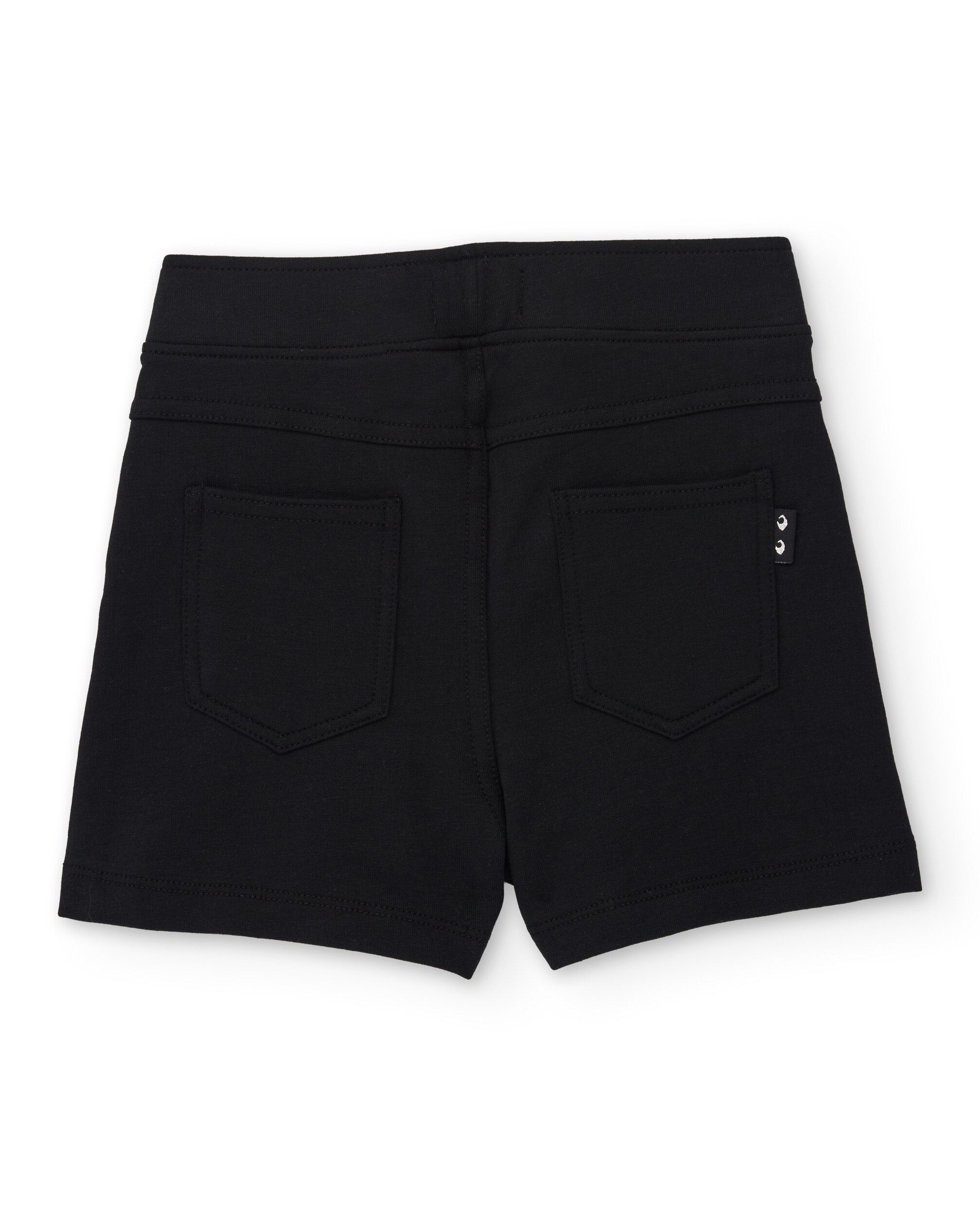 Calções Infantil de Malha e Tecido Elástico Preto-2