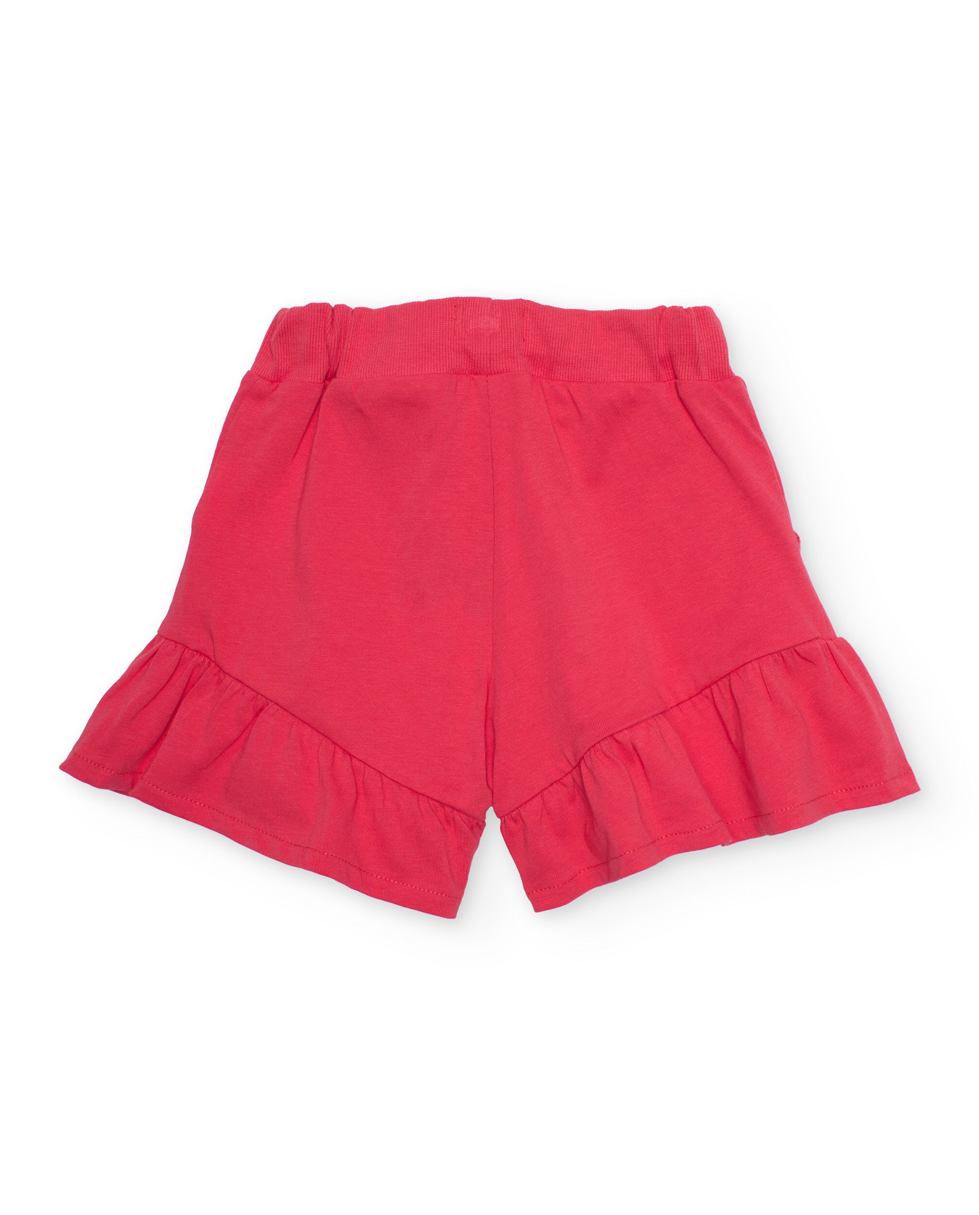 Short Infantil de Malha com Cintura Elástica Vermelho-2