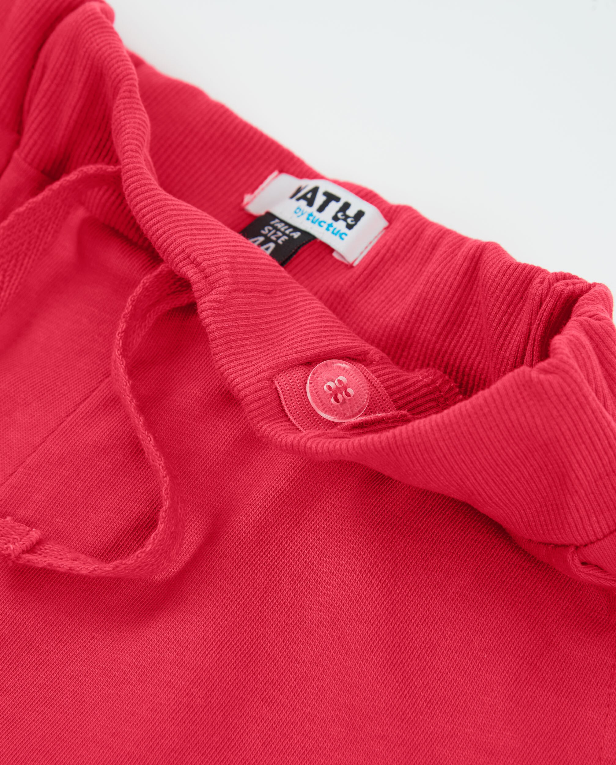 Short Infantil de Malha com Cintura Elástica Vermelho-3