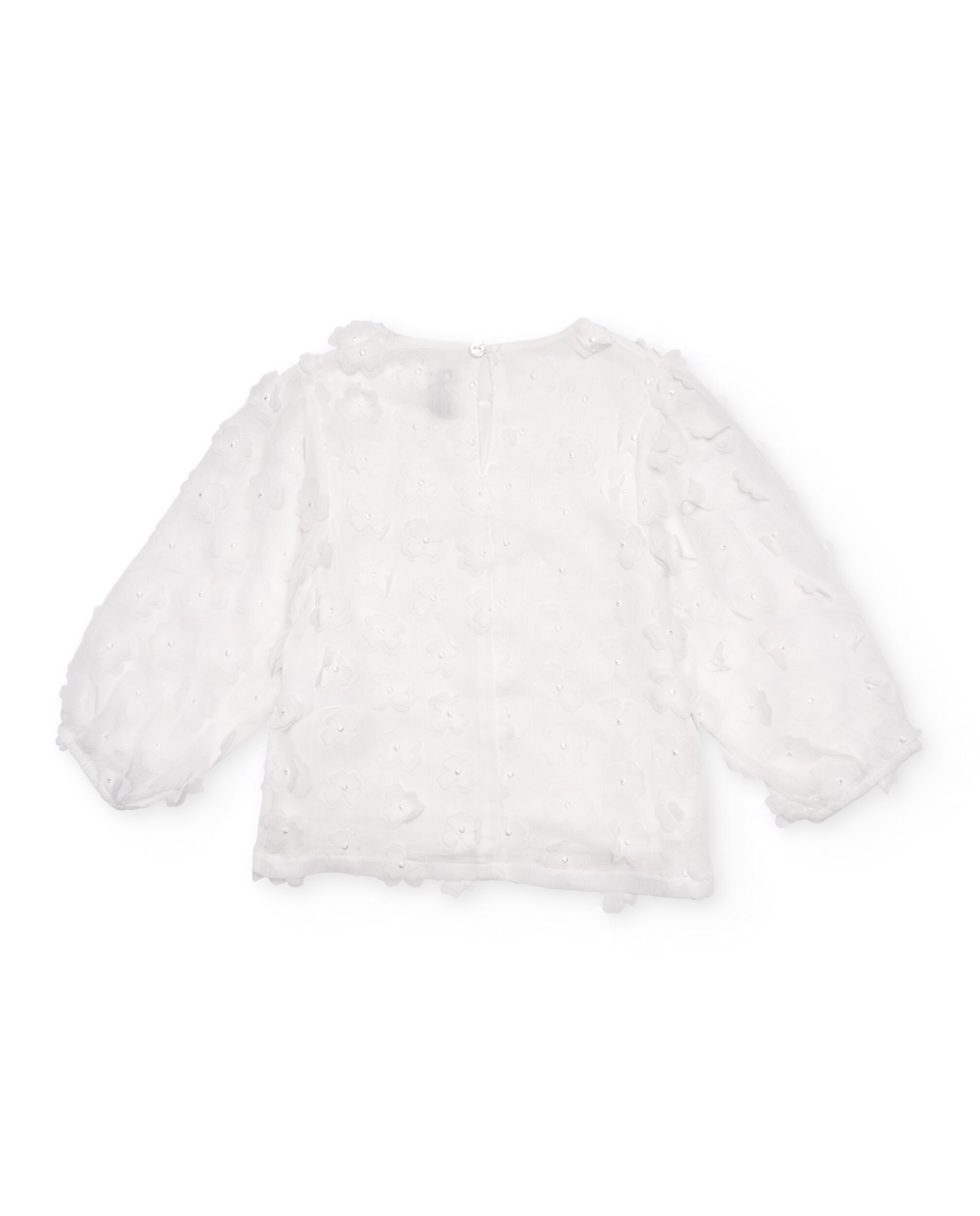 Blusa de Plana com Aplicações Florais Tuc tuc Branco-2