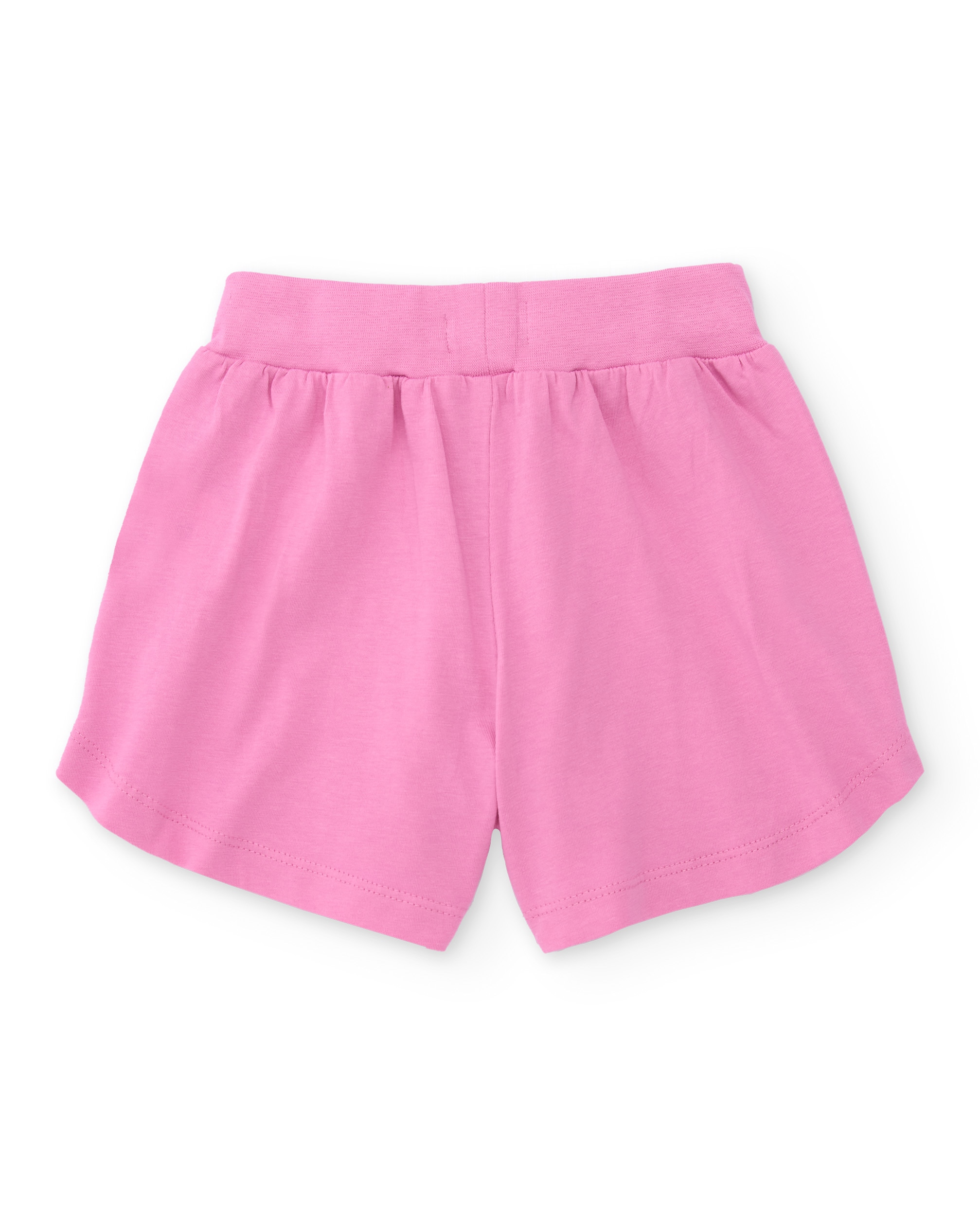 Short Infantil de Malha e Corte Folgado Rosa-2