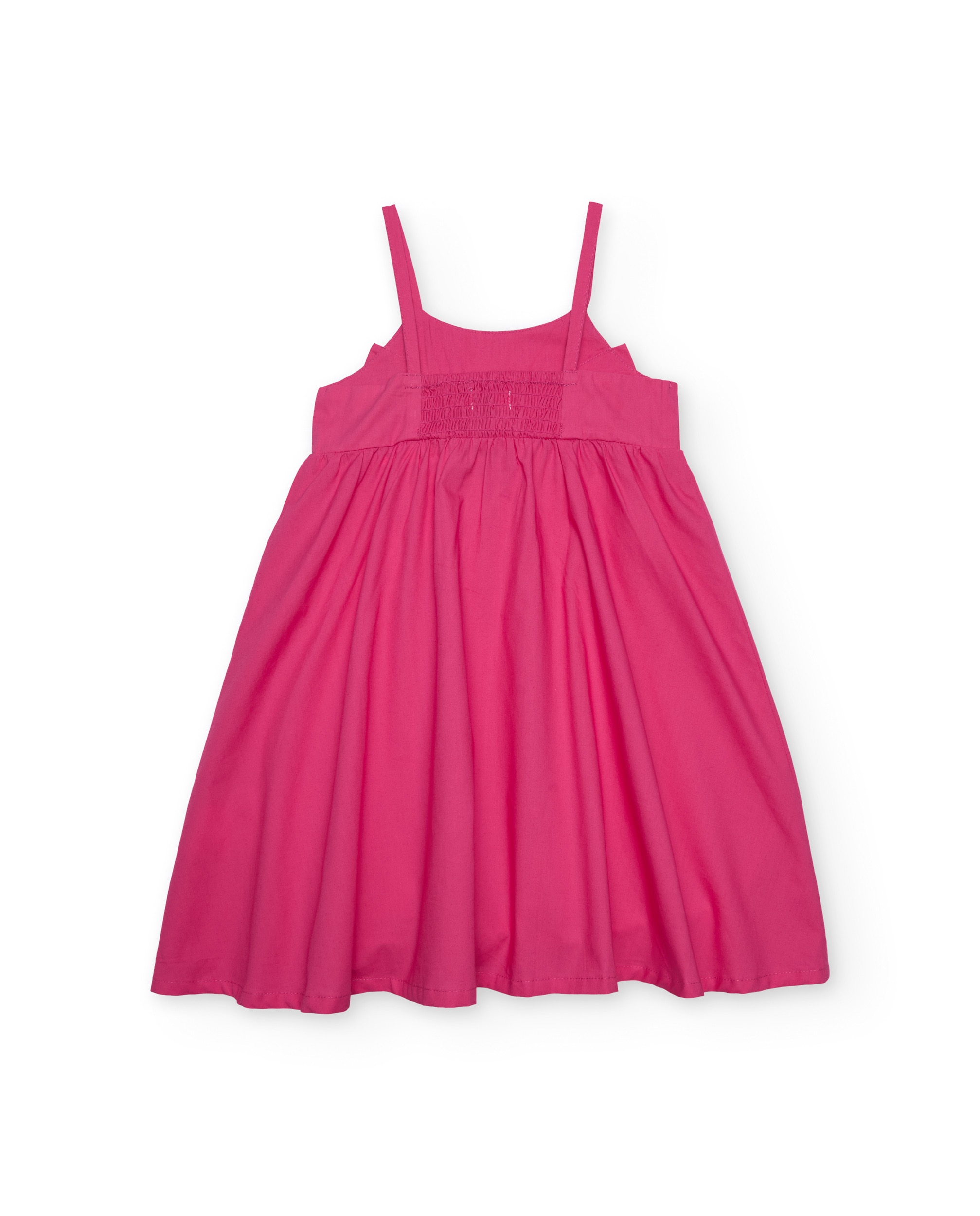 Vestido Infantil de Tecido com Um Grande Laço Fúcsia-2