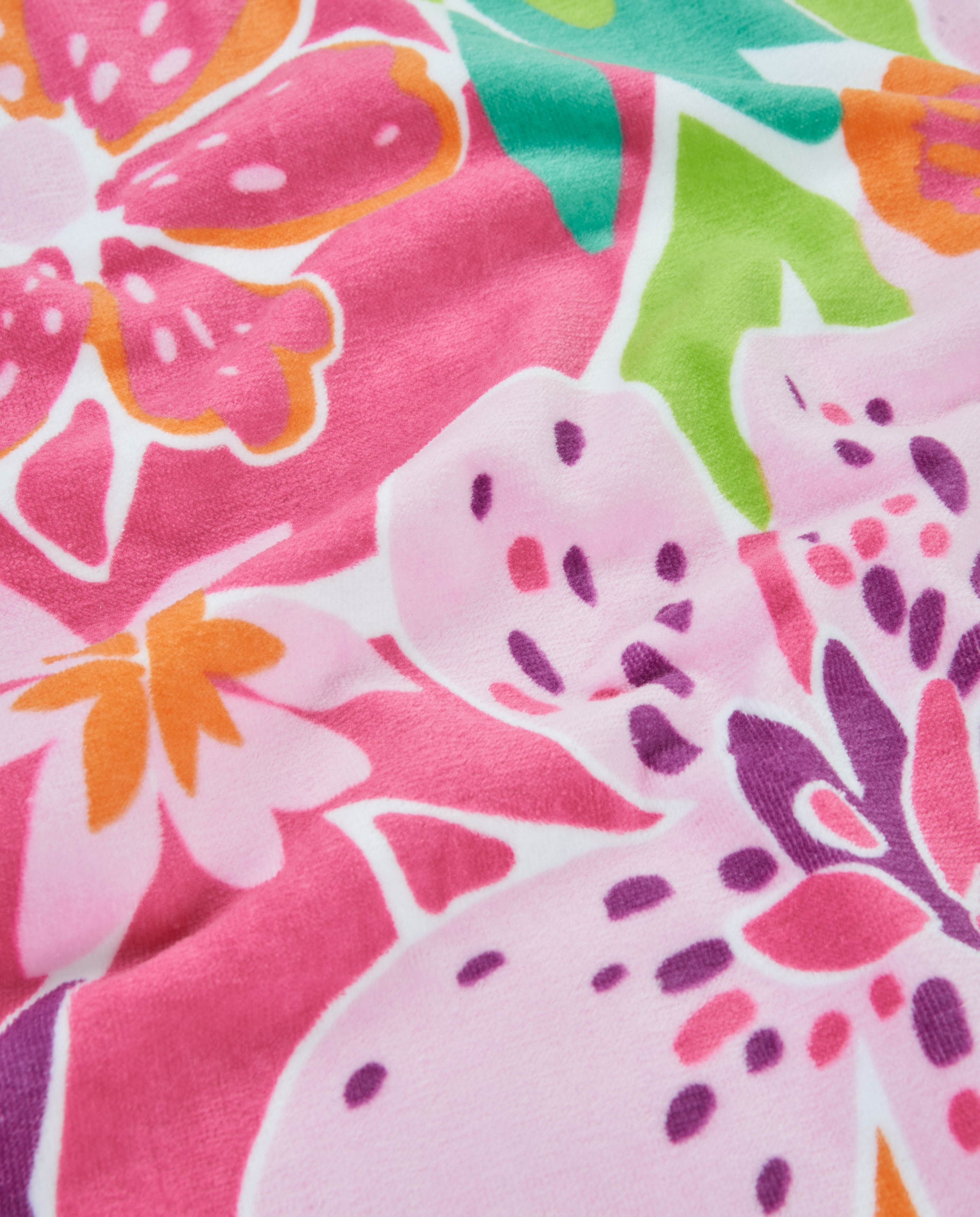 Toalha Infantil de Malha com Design Floral Integral Tuc tuc Rosa-4