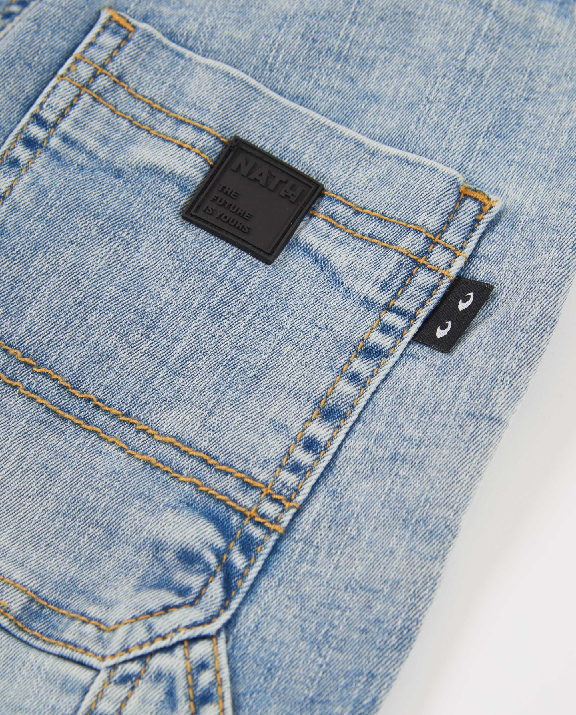 Calças de Plana e Tecido Denim Tuc tuc Azul denim-4