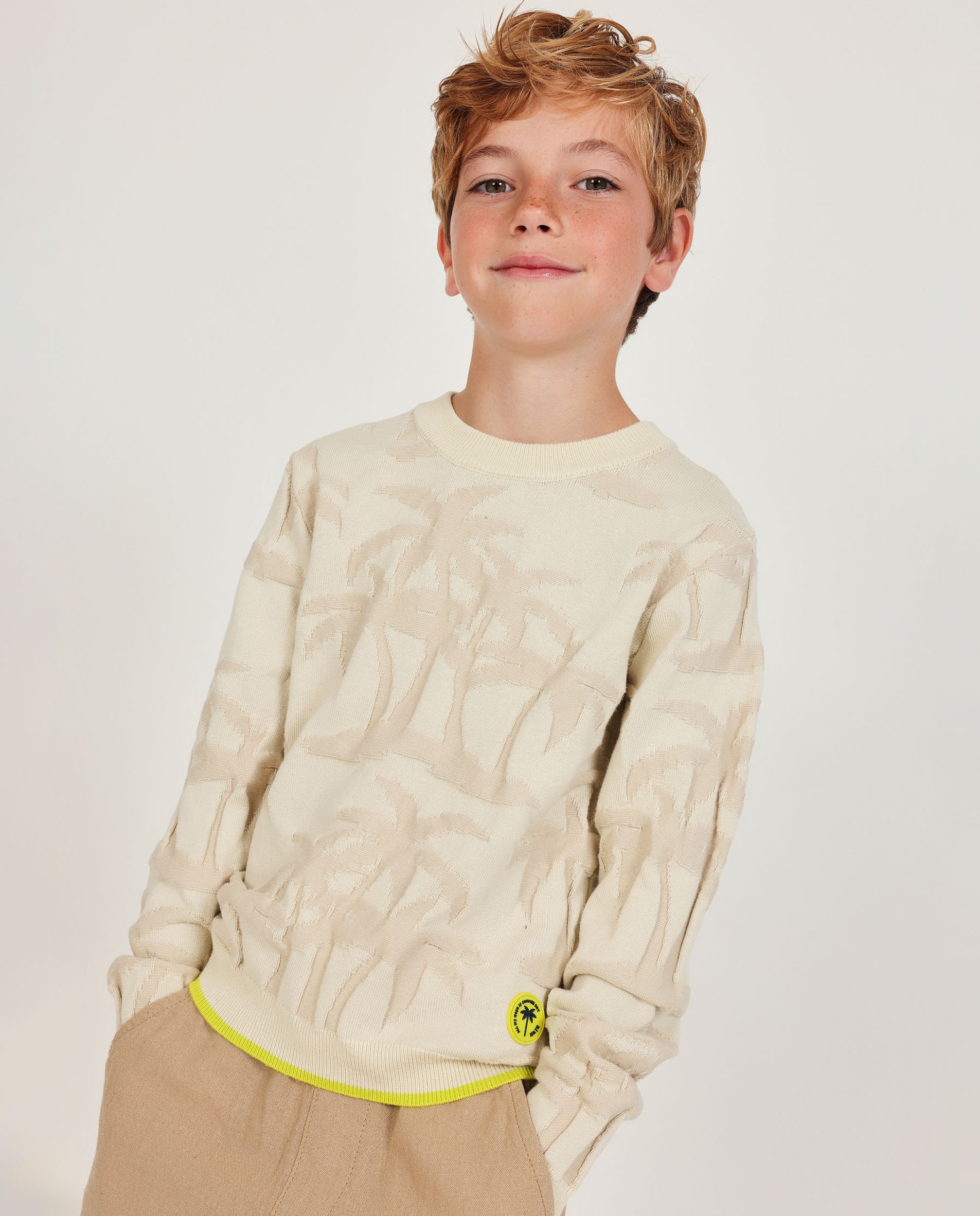 Imagem 0 de Camisola Infantil de Malha com Motivo de Palmeiras