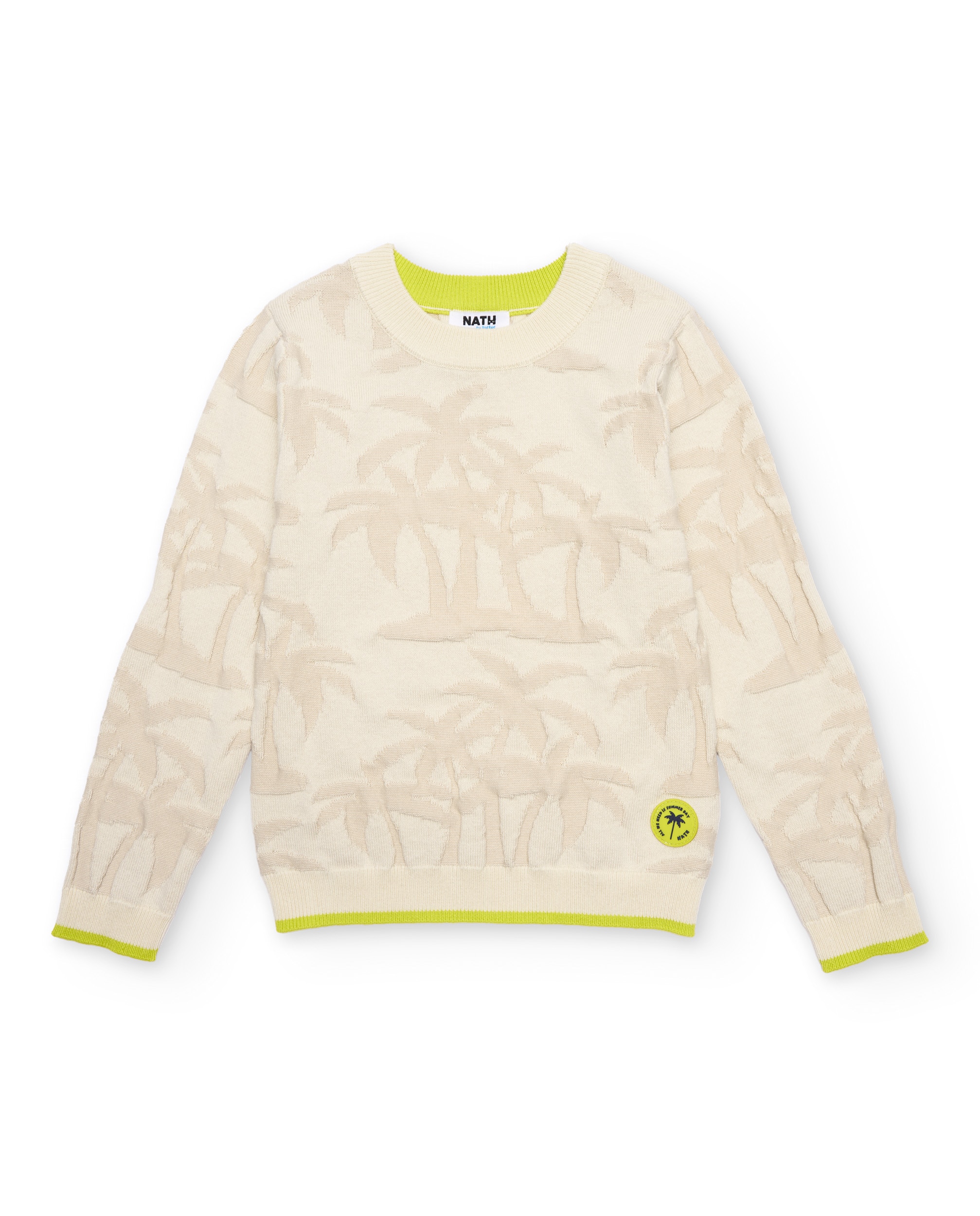 Camisola Infantil de Malha com Motivo de Palmeiras Tuc tuc Bege-2