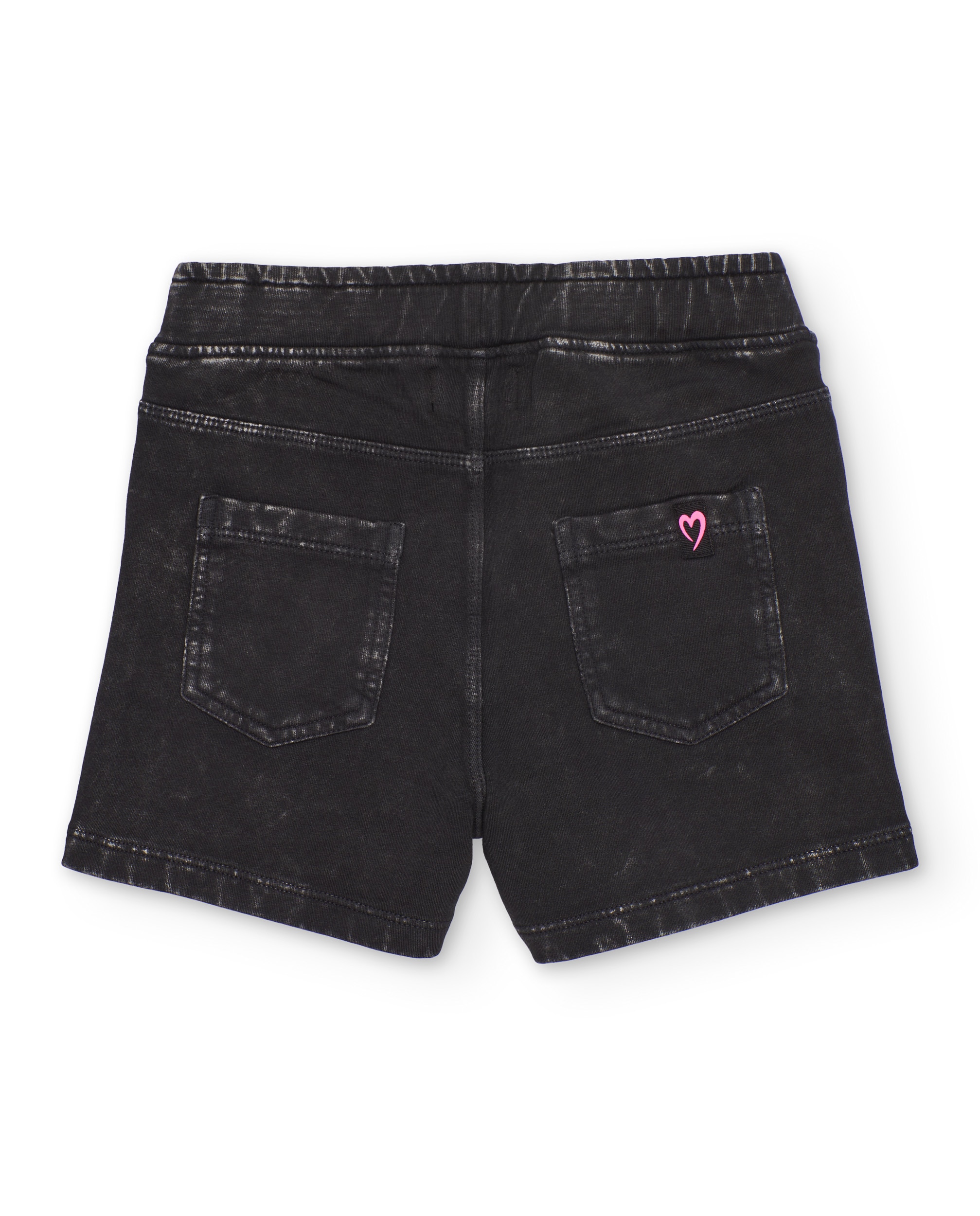Short Infantil de Malha com Efeito Lavado Cinzento-escuro-2