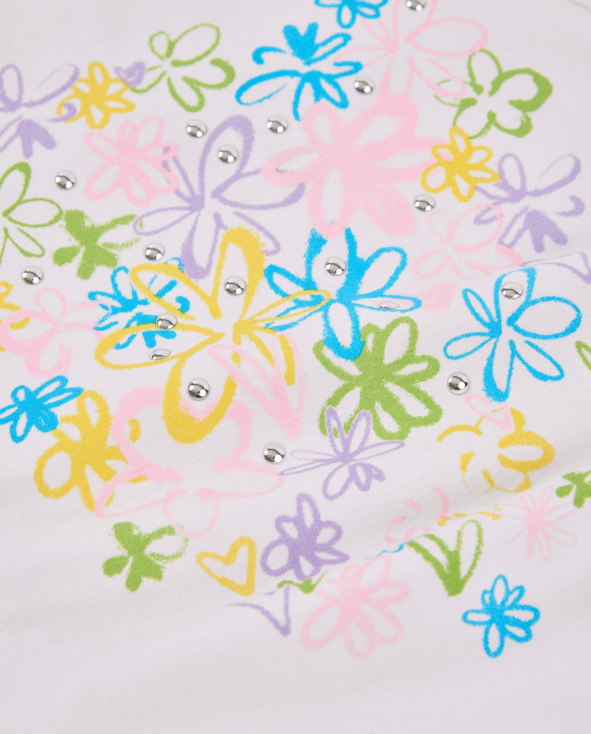 T-shirt Infantil de Malha com Bainha Acabada em V Branco-5