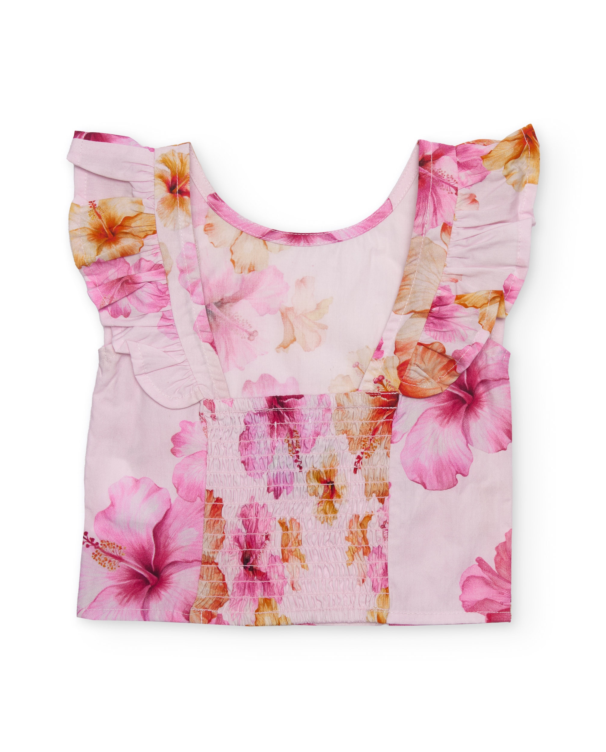 Blusa Infantil de Plana com Folhos Laterais Tuc tuc Rosa-3