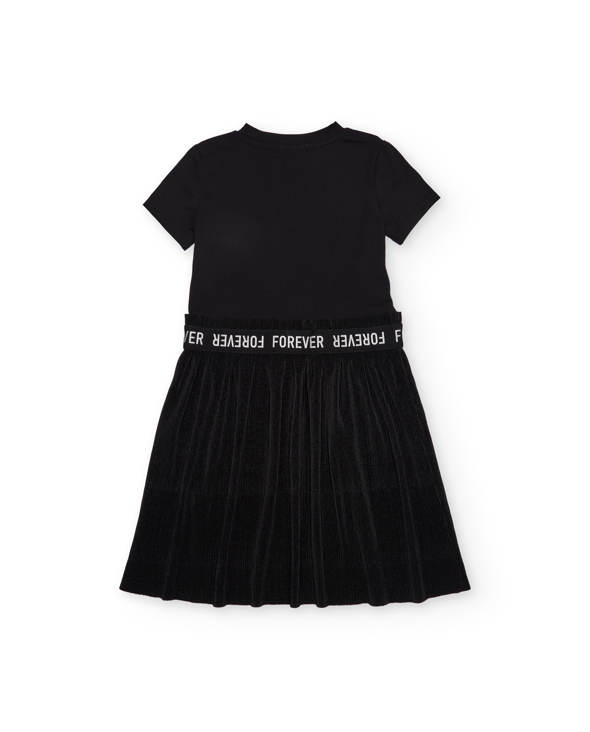 Vestido Infantil de Malha com Apliques Brilhantes Tuc tuc Preto-4