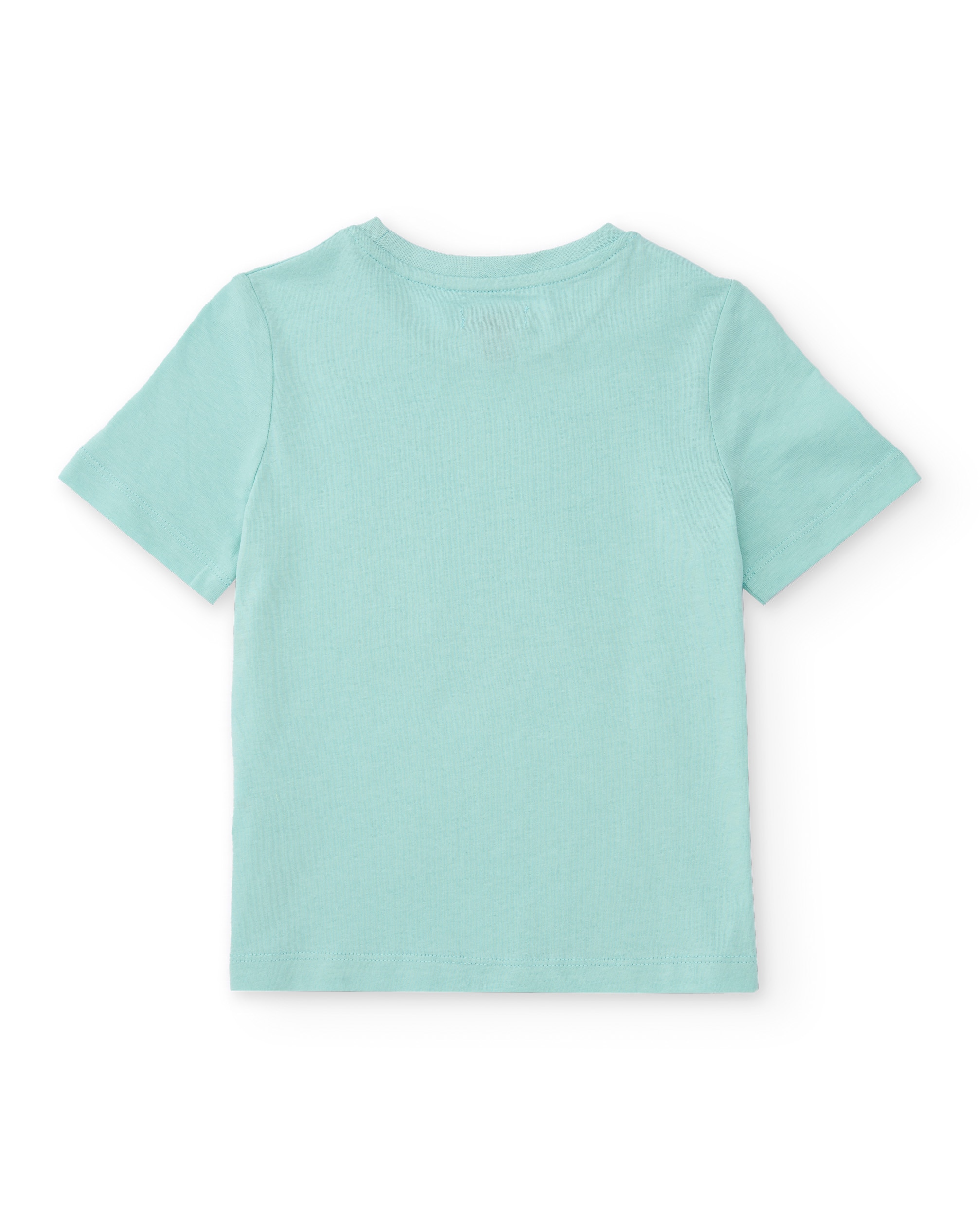 T-shirt Infantil de Malha com Design Urbano Tuc tuc Azul-turquesa-3