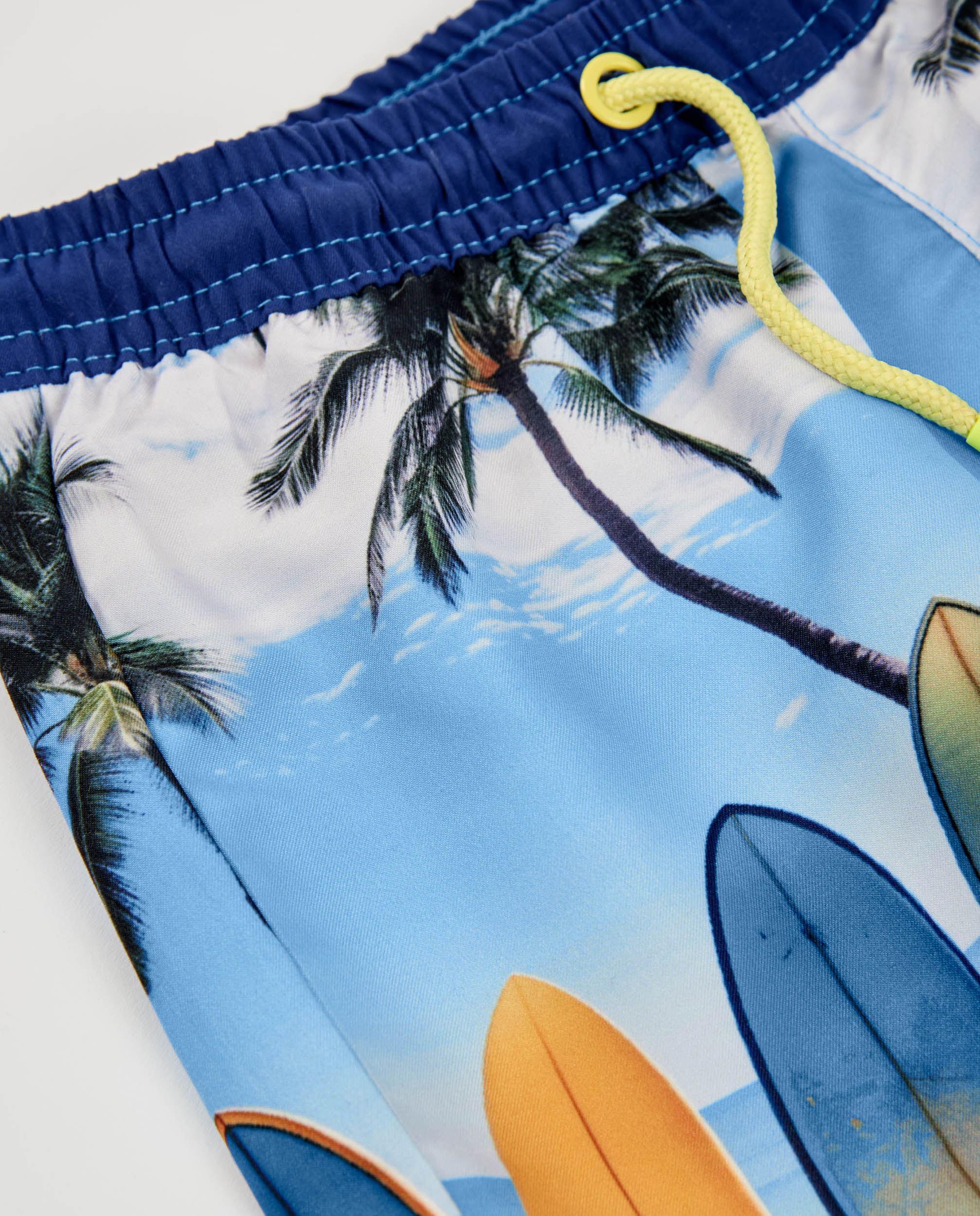Fato de Banho Infantil de Plana com Pranchas de Surf Azul-3