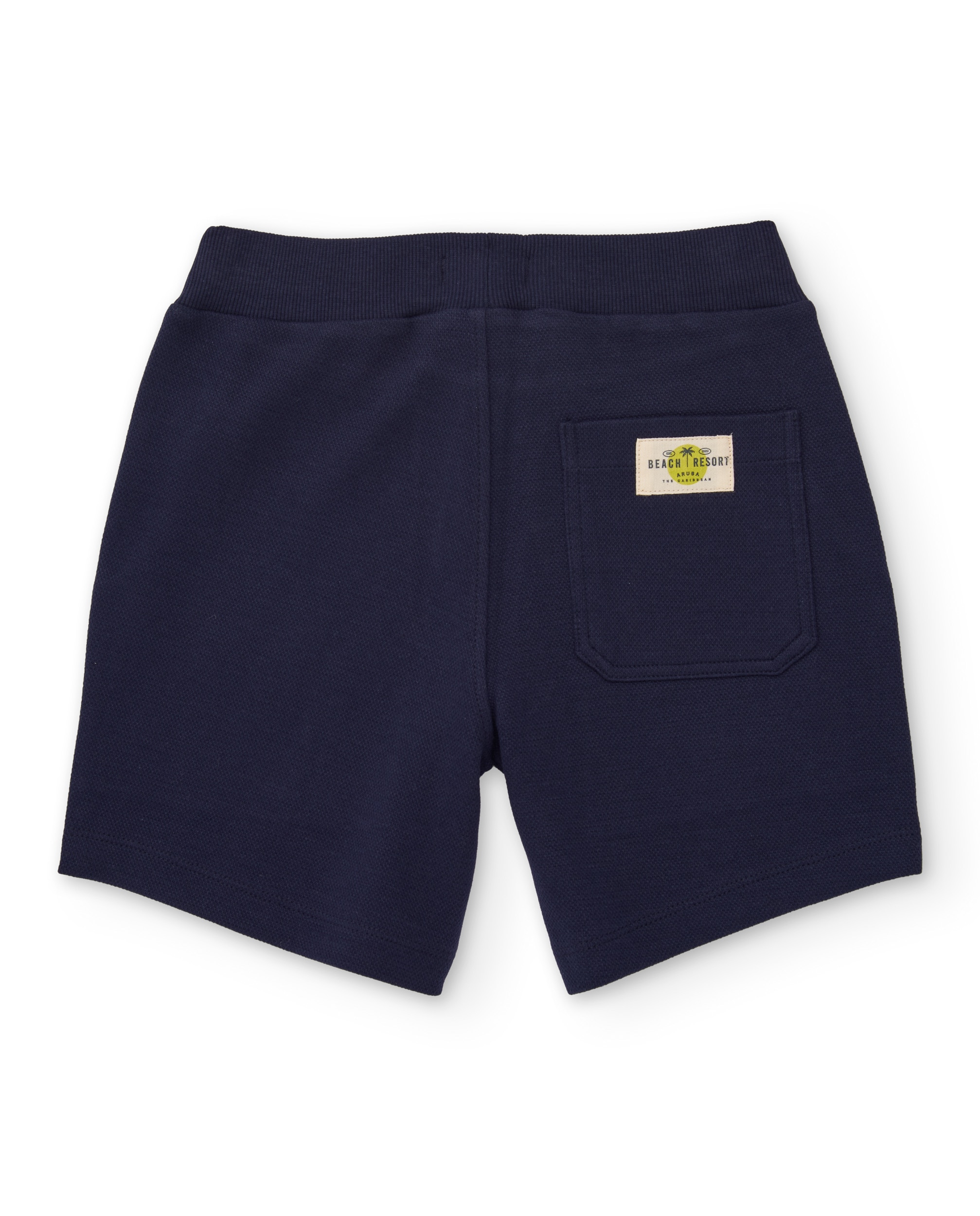 Bermudas Infantil de Malha e Tecido Suave Azul-marinho-2